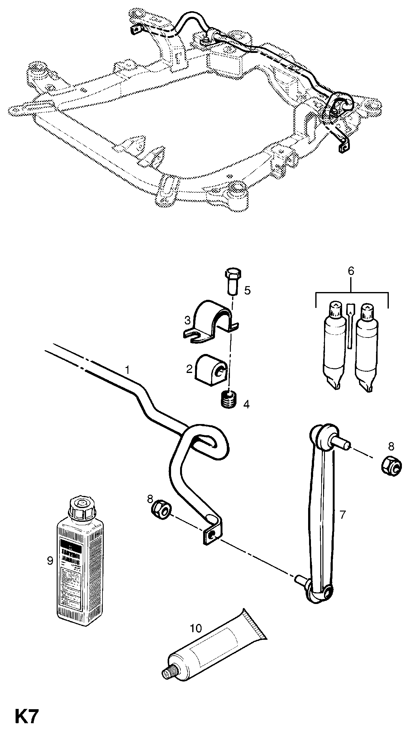 Vauxhall 350614 - Šipka / spona, stabilizator www.parts5.com