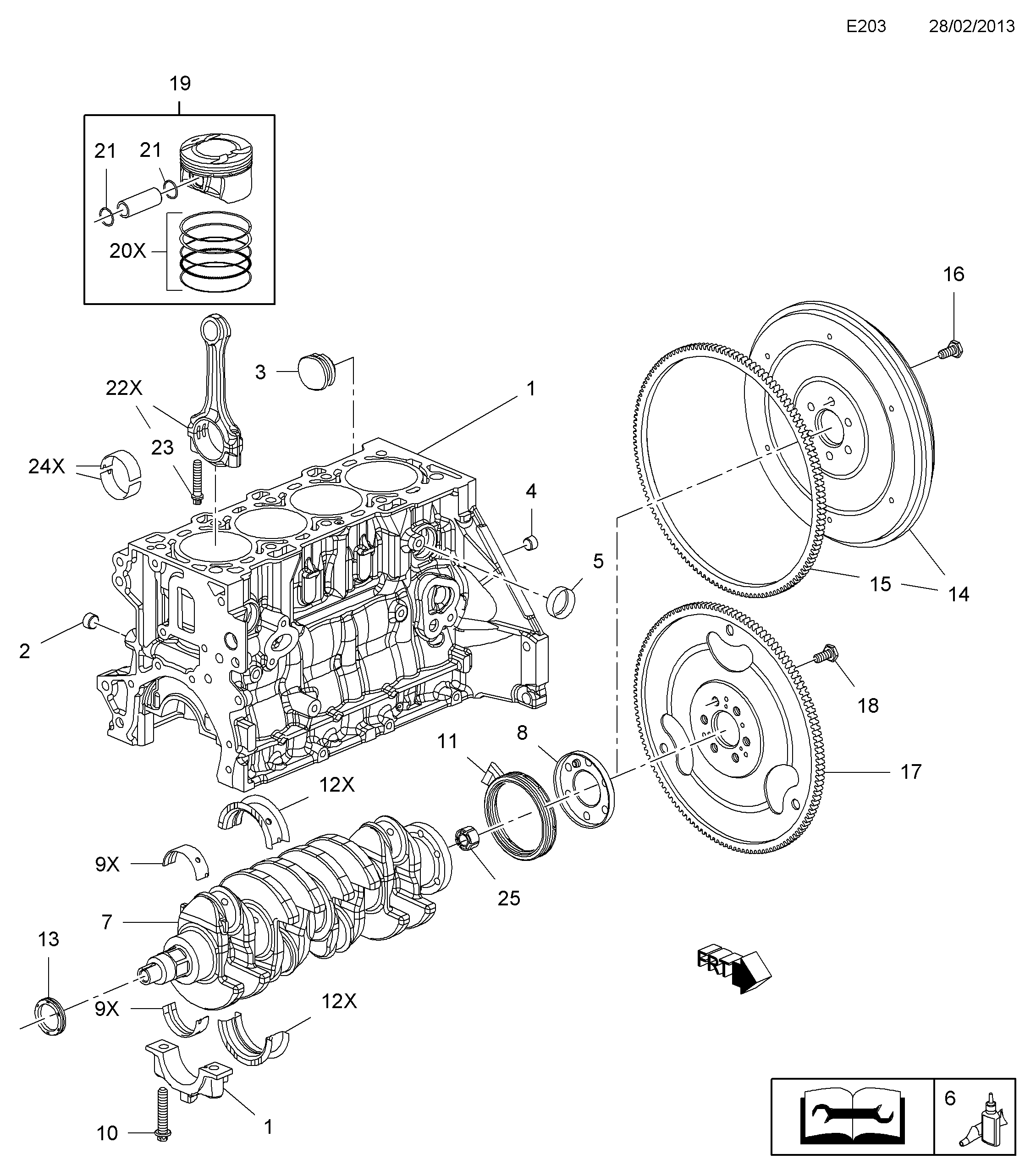 BAOJUN (SGMW) 614135 - Pierścień uszczelniający wału, wał korbowy www.parts5.com