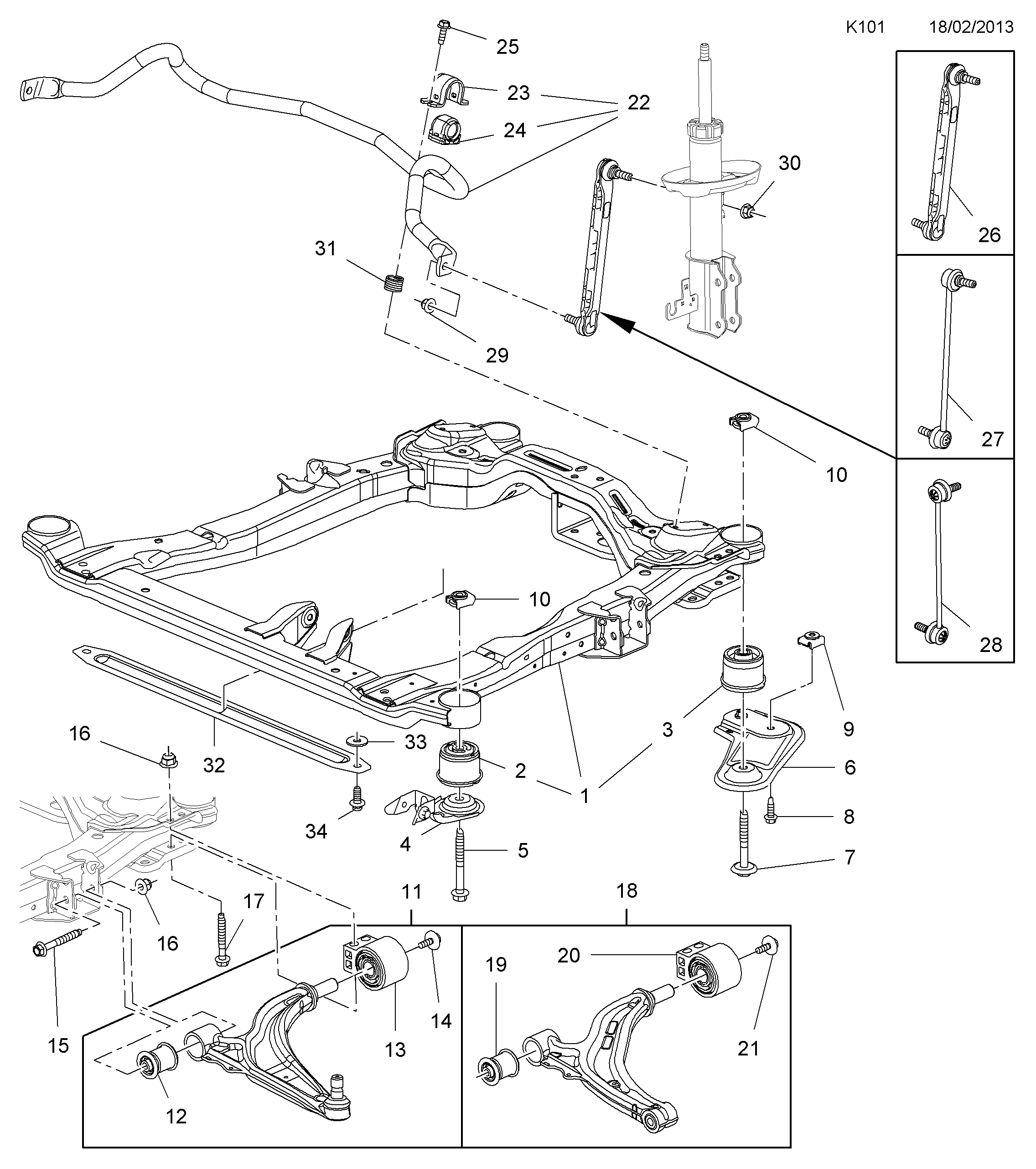 Opel 350621 - Čahura ležaja, stabilizator www.parts5.com