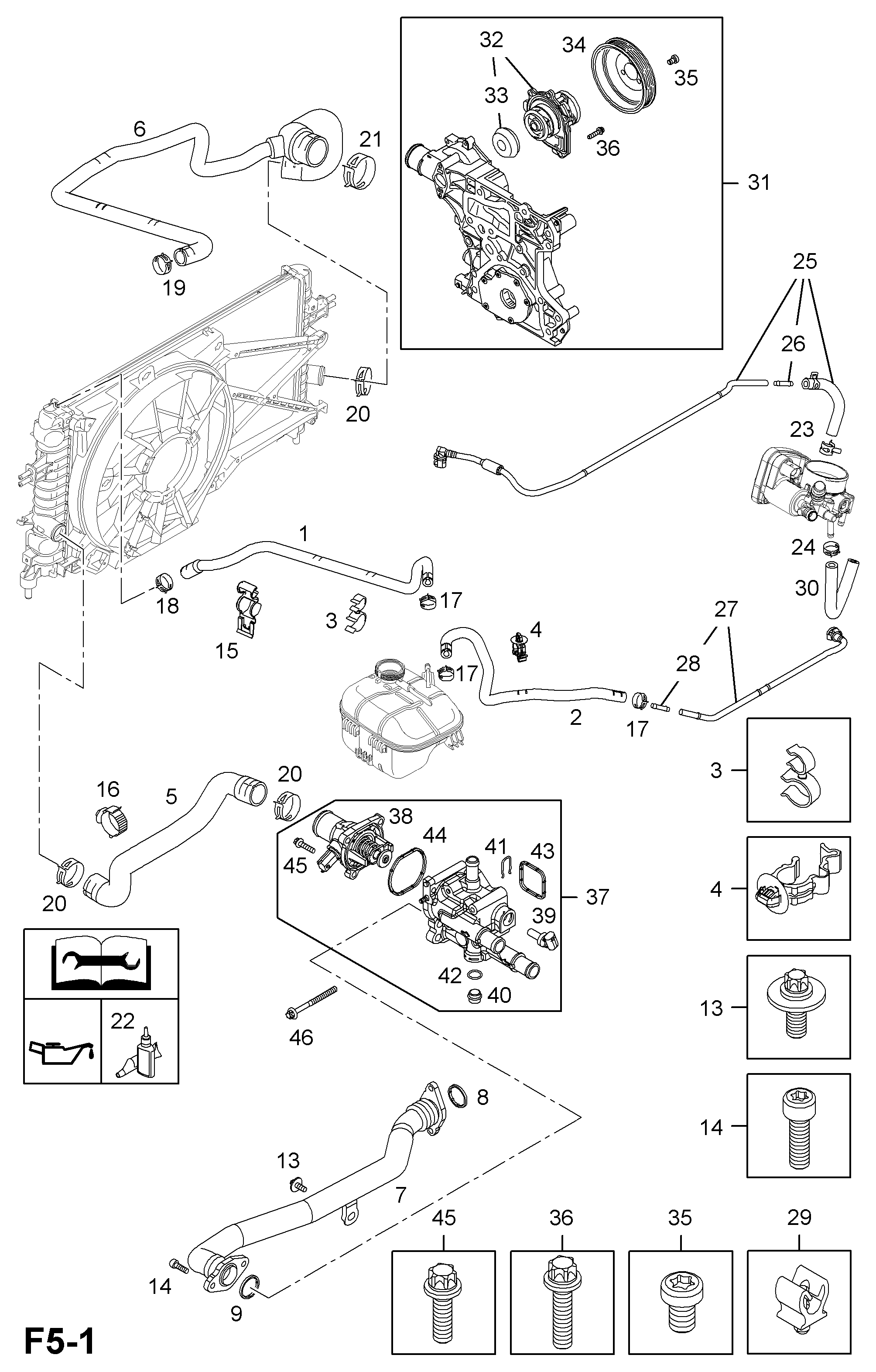 Vauxhall 95524739 - Vodné čerpadlo www.parts5.com