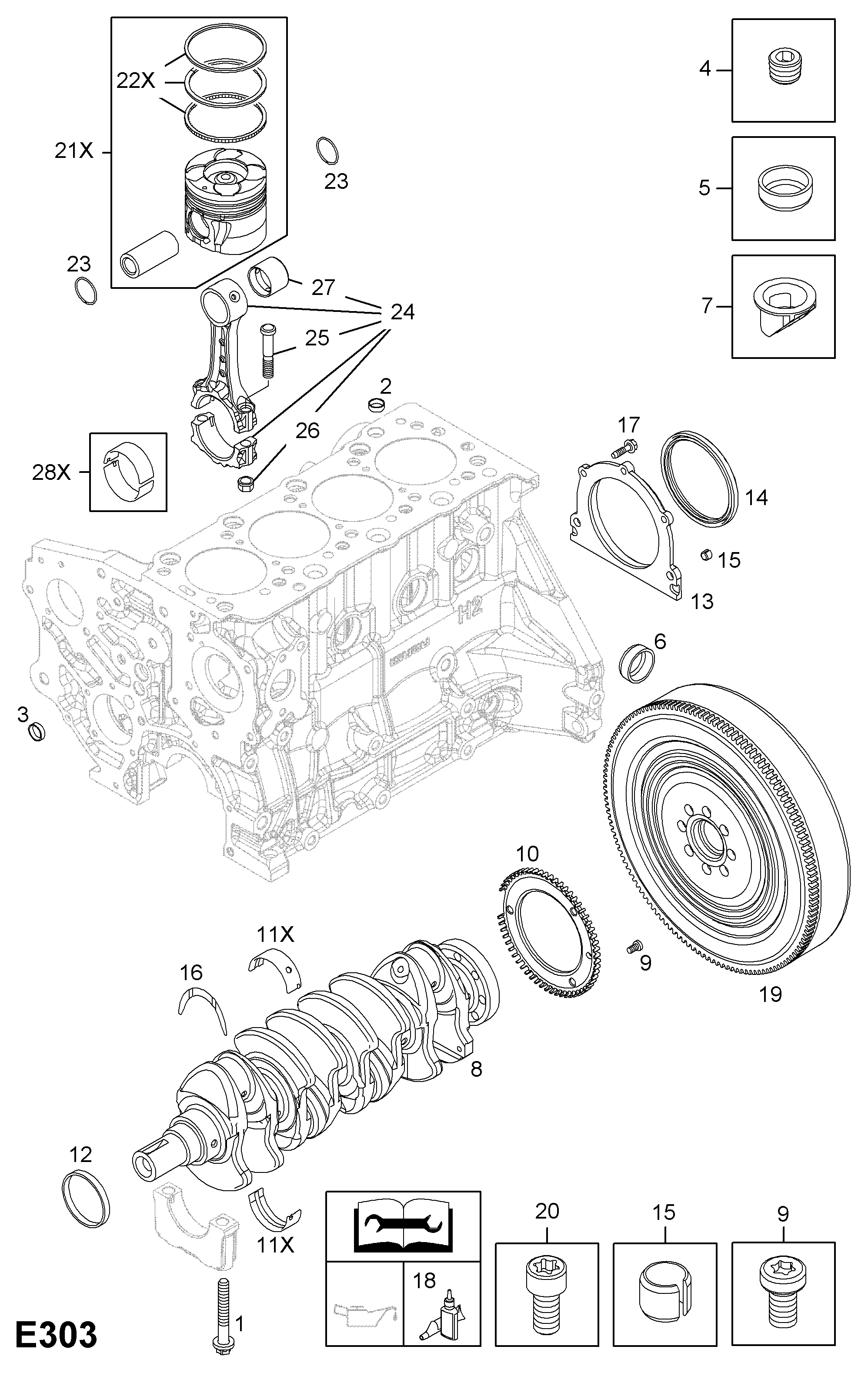 Vauxhall 614979 - Уплотняющее кольцо, распредвал www.parts5.com