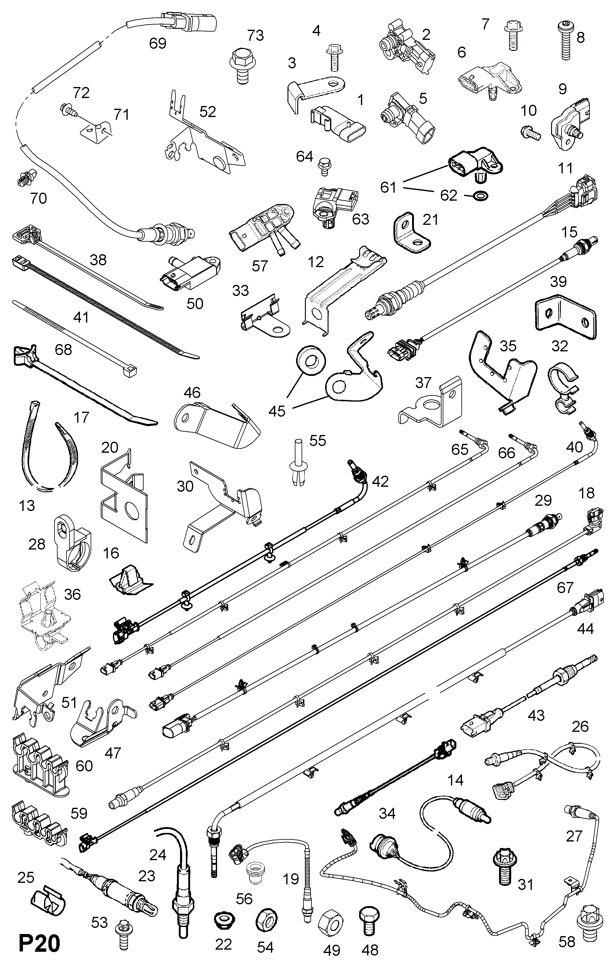 Cadillac 862715 - SENSOR, EXHAUST PRESSURE DIFFERENCE  (PRODUCTION NO. 55198717) www.parts5.com