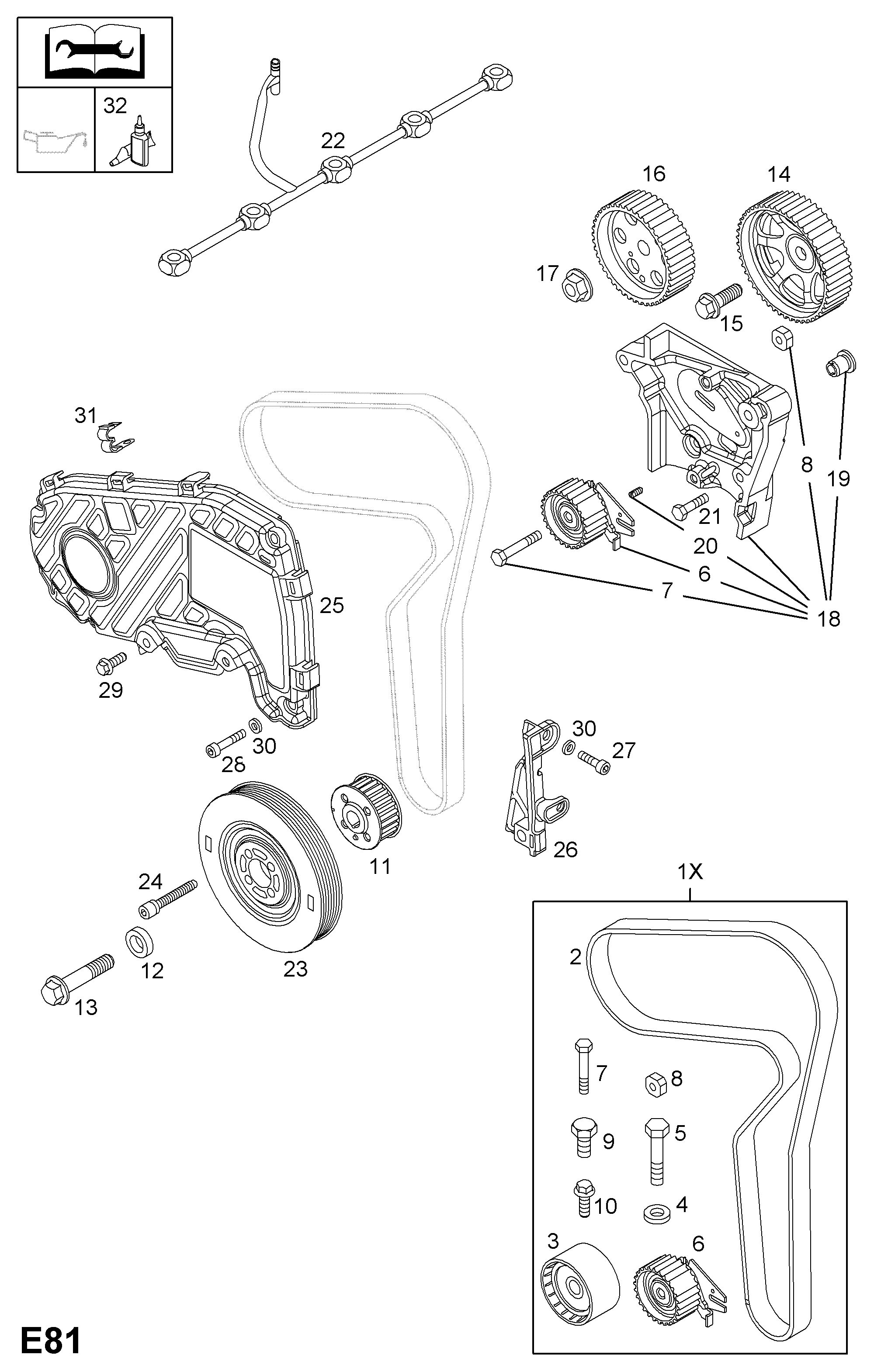 Opel 56 36 743 - Usmeravajući / vodeći točkić, zupčasti kaiš www.parts5.com