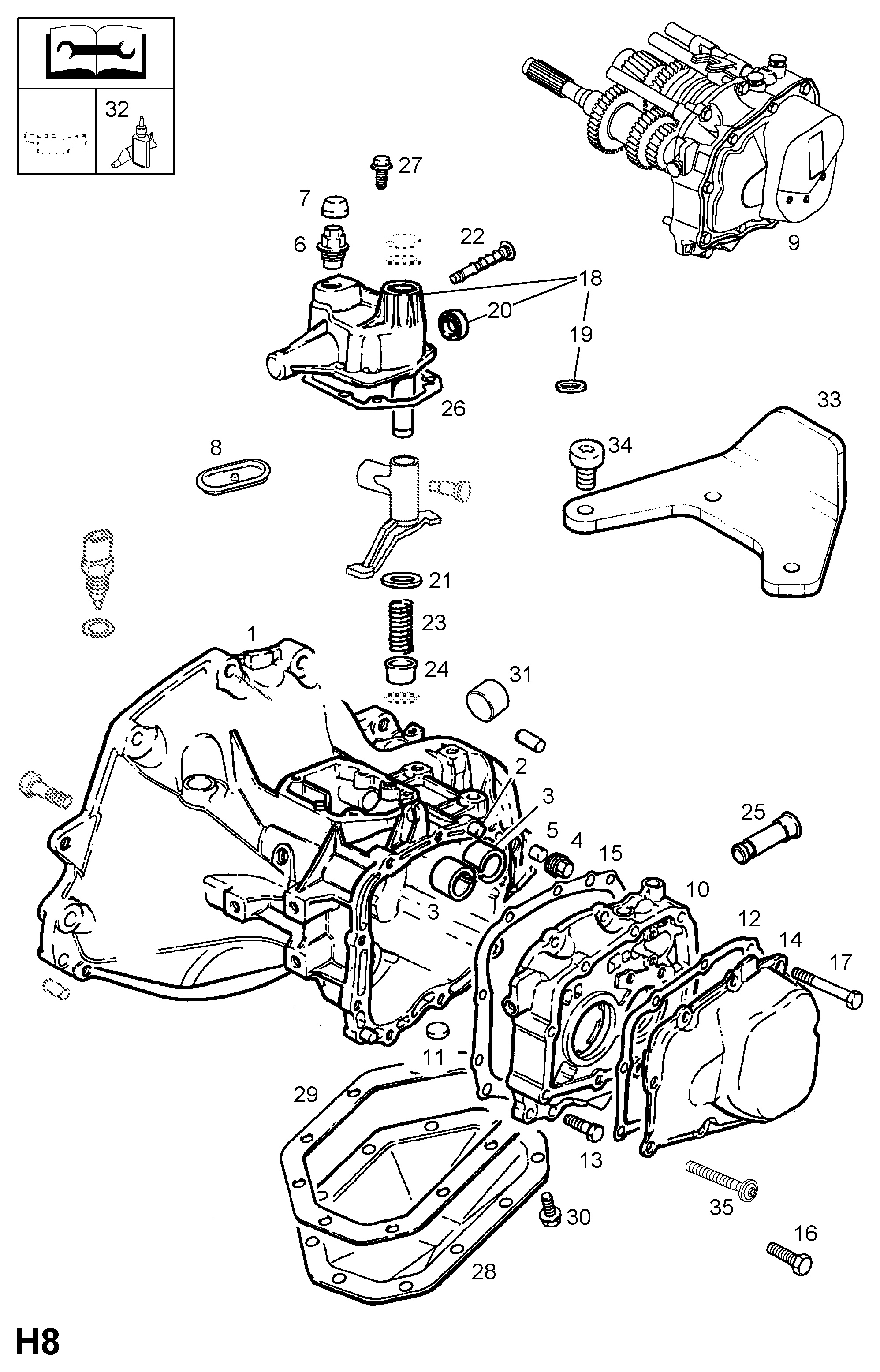 4SEASONS 702072 - CASE, ASSY., TRANSMISSION (44.5MM DIA. HOLE FOR MAINSHAFT BEARIN www.parts5.com