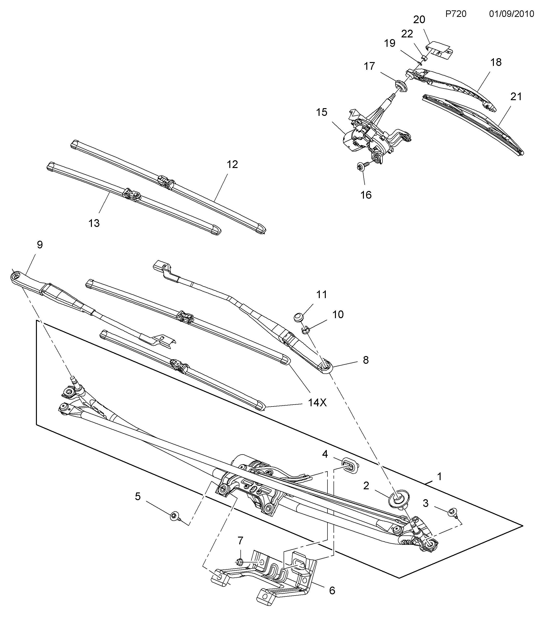 Opel 1 272 022 - Перо на чистачка www.parts5.com