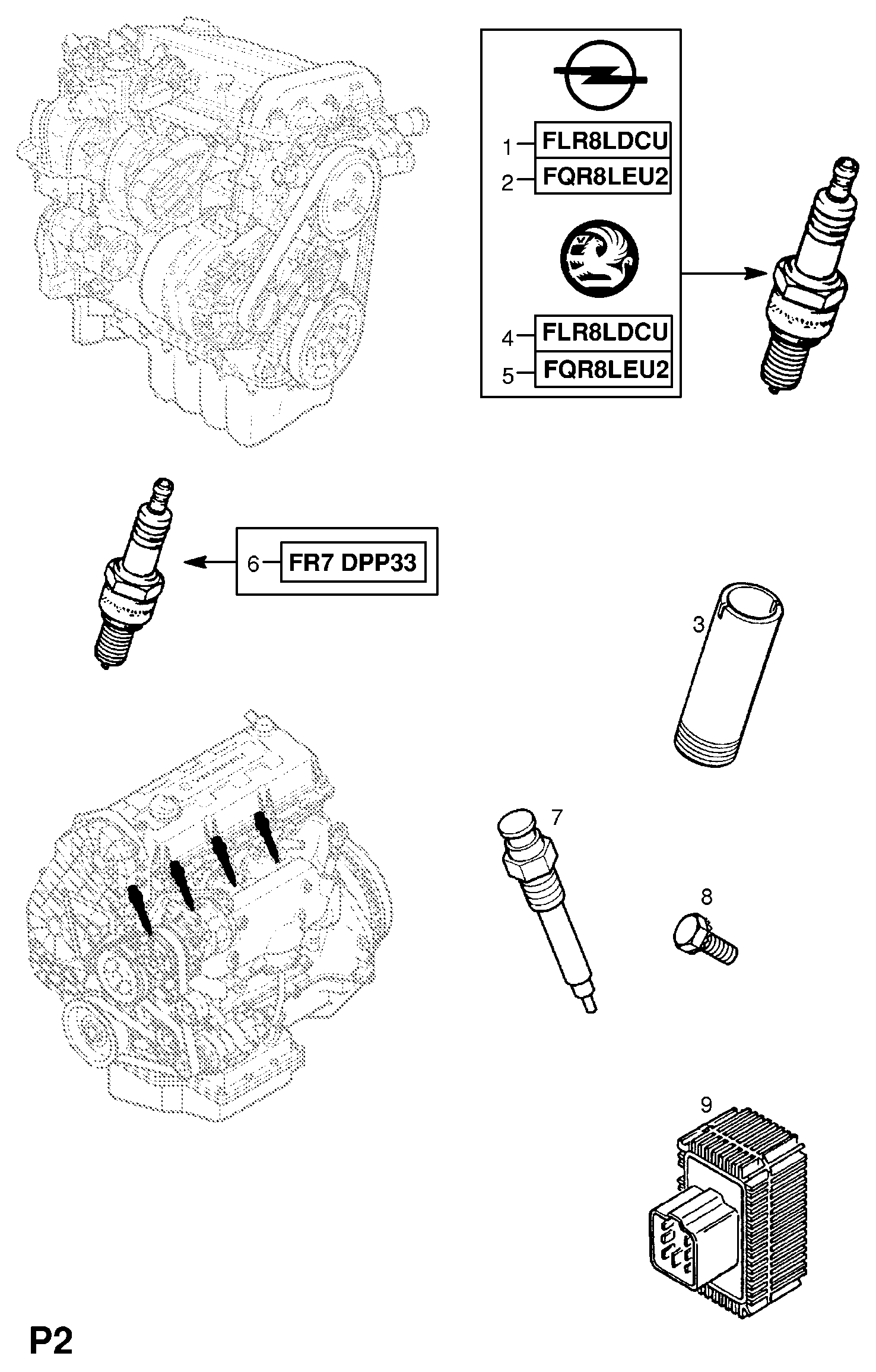 Opel 12 14 301 - Glow Plug parts5.com