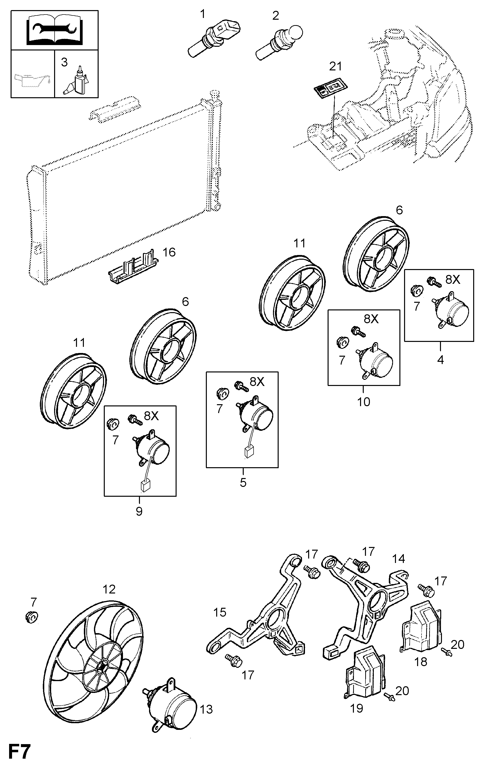 Opel 13 38 458 - Tunnistin, jäähdytysnesteen lämpötila www.parts5.com