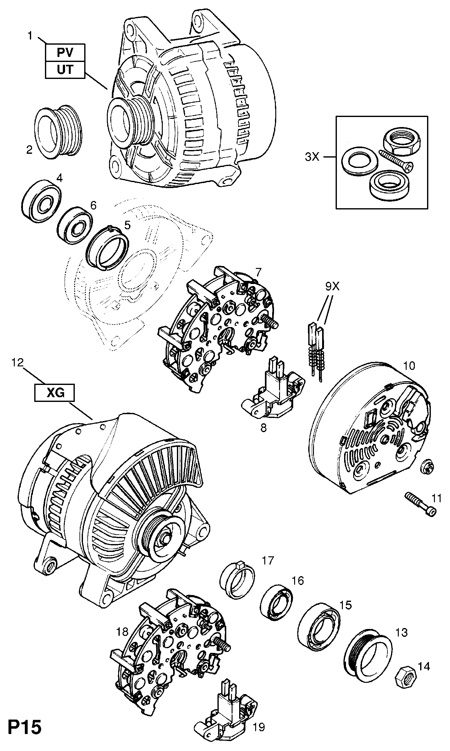 FORD 1 205 557 - Komplet kočnih obloga, disk kočnica www.parts5.com