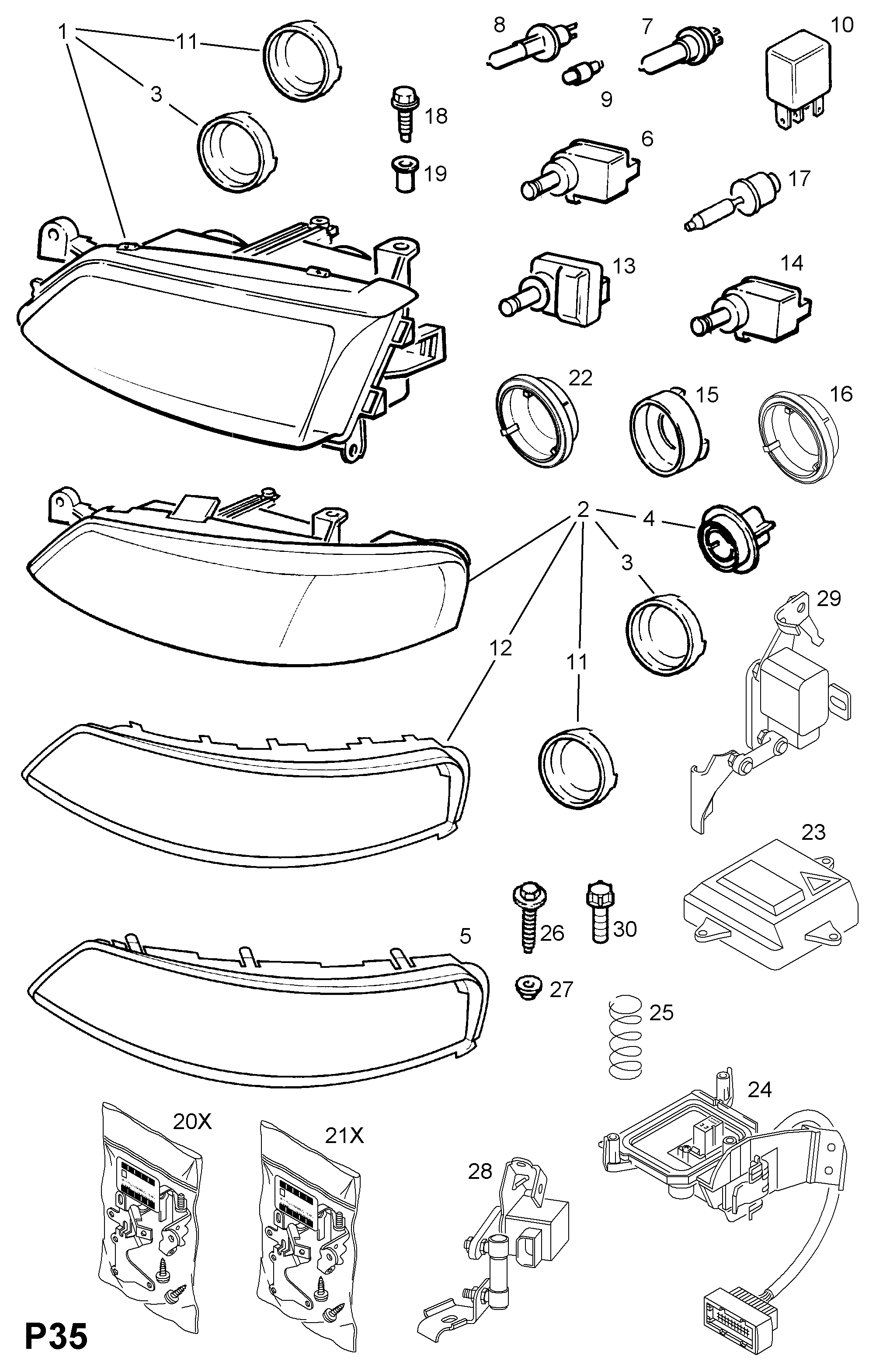 Opel 91155679 - Bulb, spotlight www.parts5.com