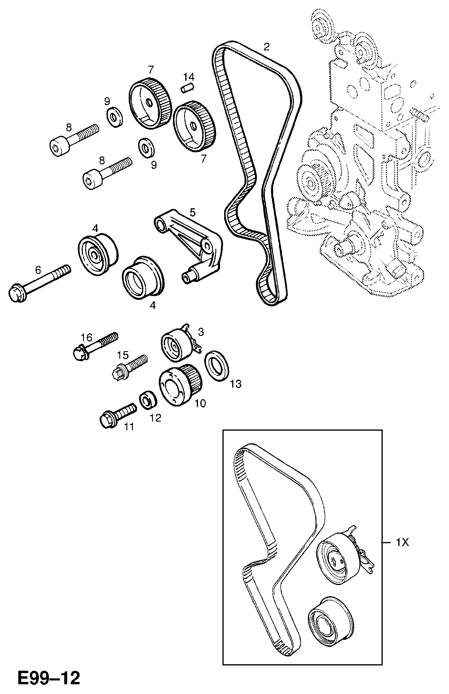 DAEWOO 6 36 729 - Τεντωτήρας, οδοντ. ιμάντας www.parts5.com