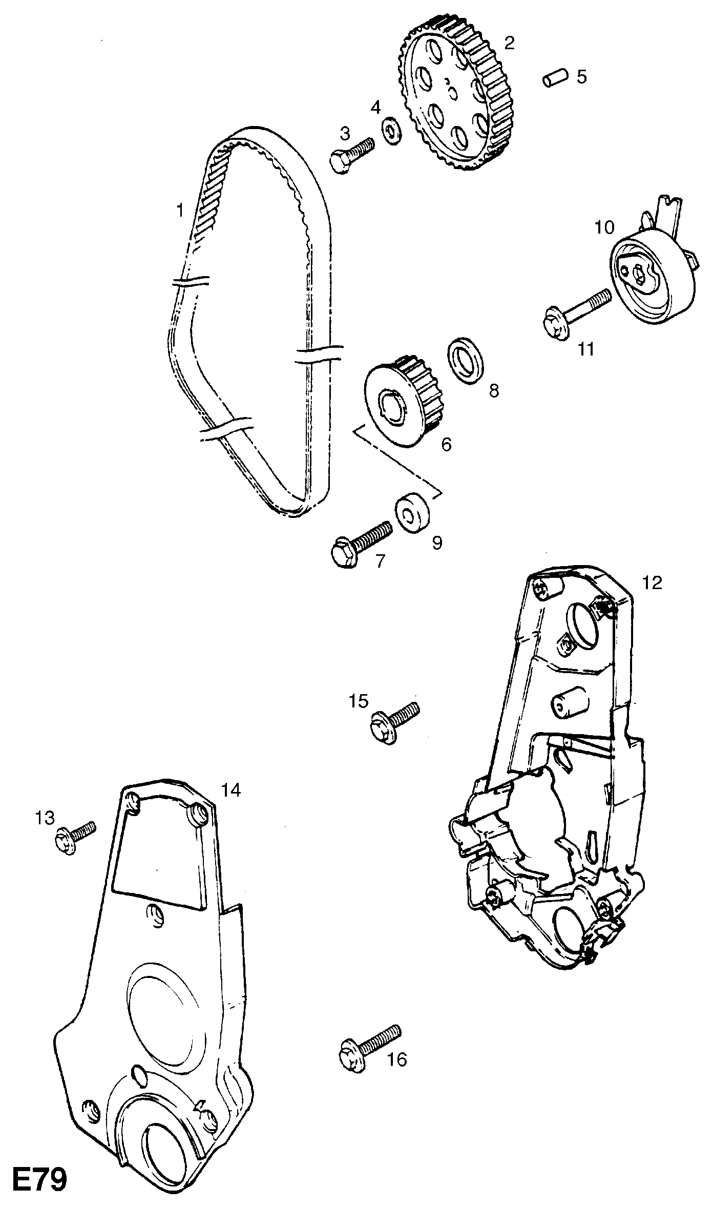 Opel 63 65 68 - Зубчатый ремень ГРМ www.parts5.com