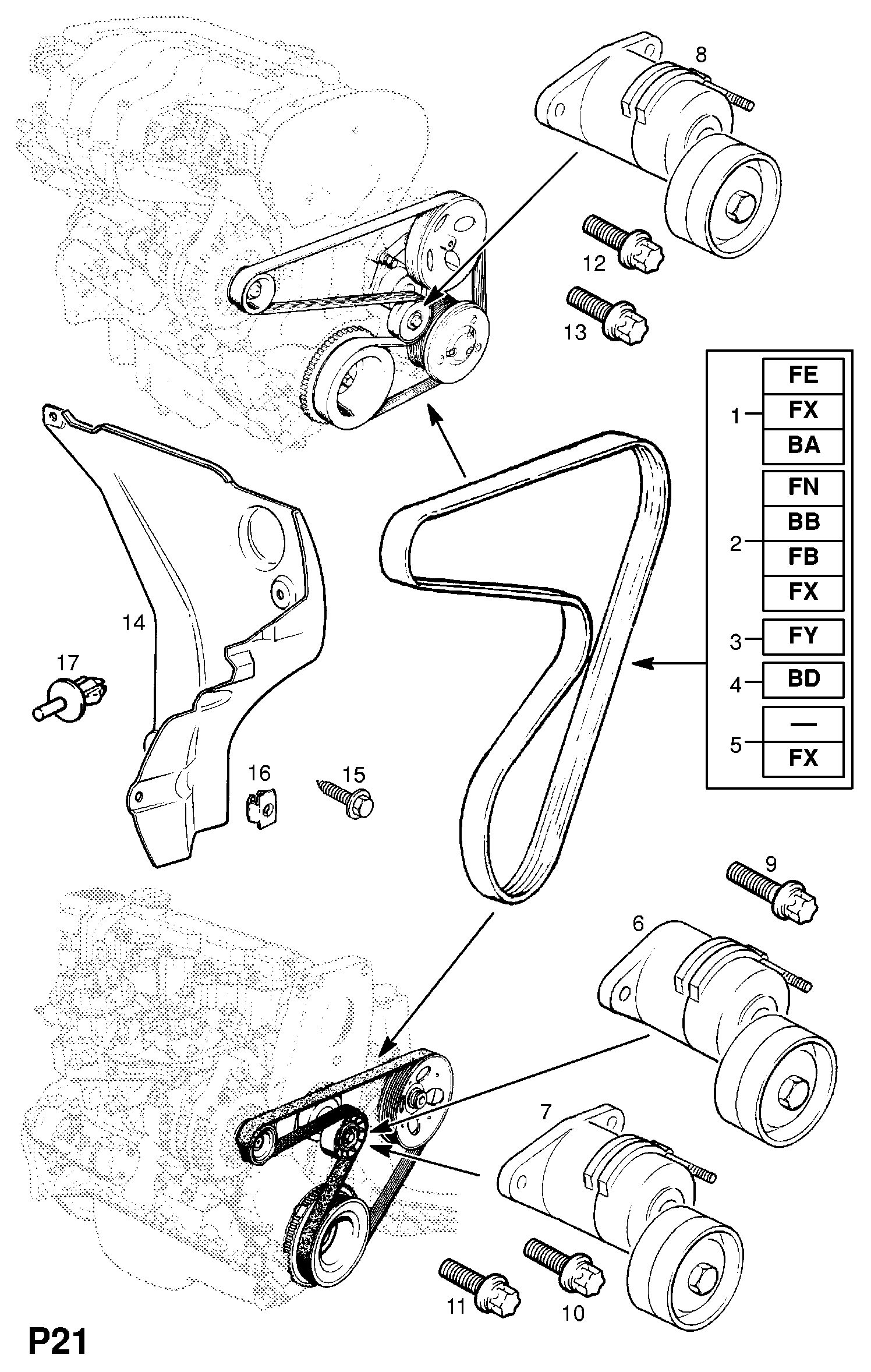 Opel 13 40 618 - Ozubený klínový řemen www.parts5.com