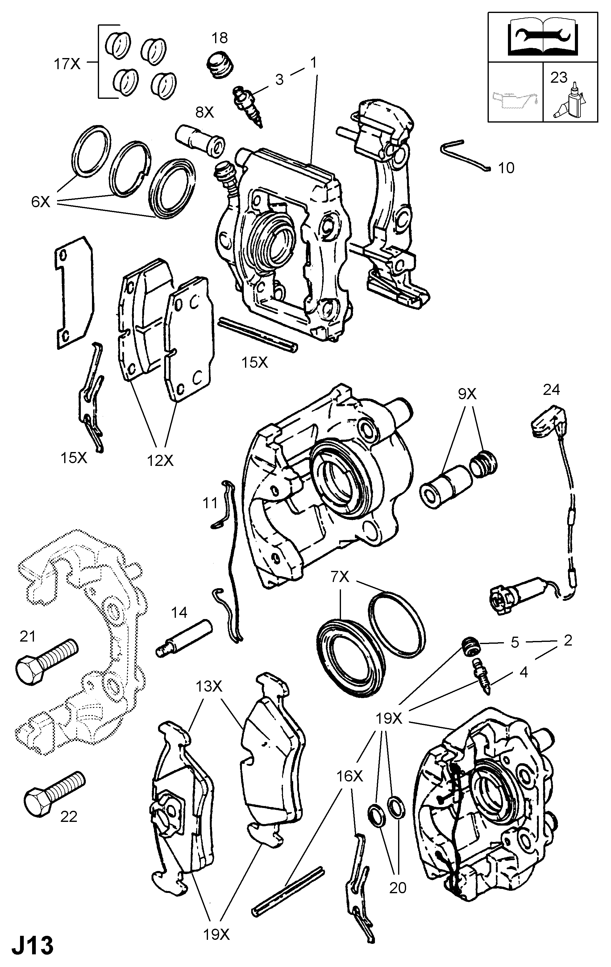 Opel 16 05 749 - Remondikomplekt,Pidurisadul www.parts5.com