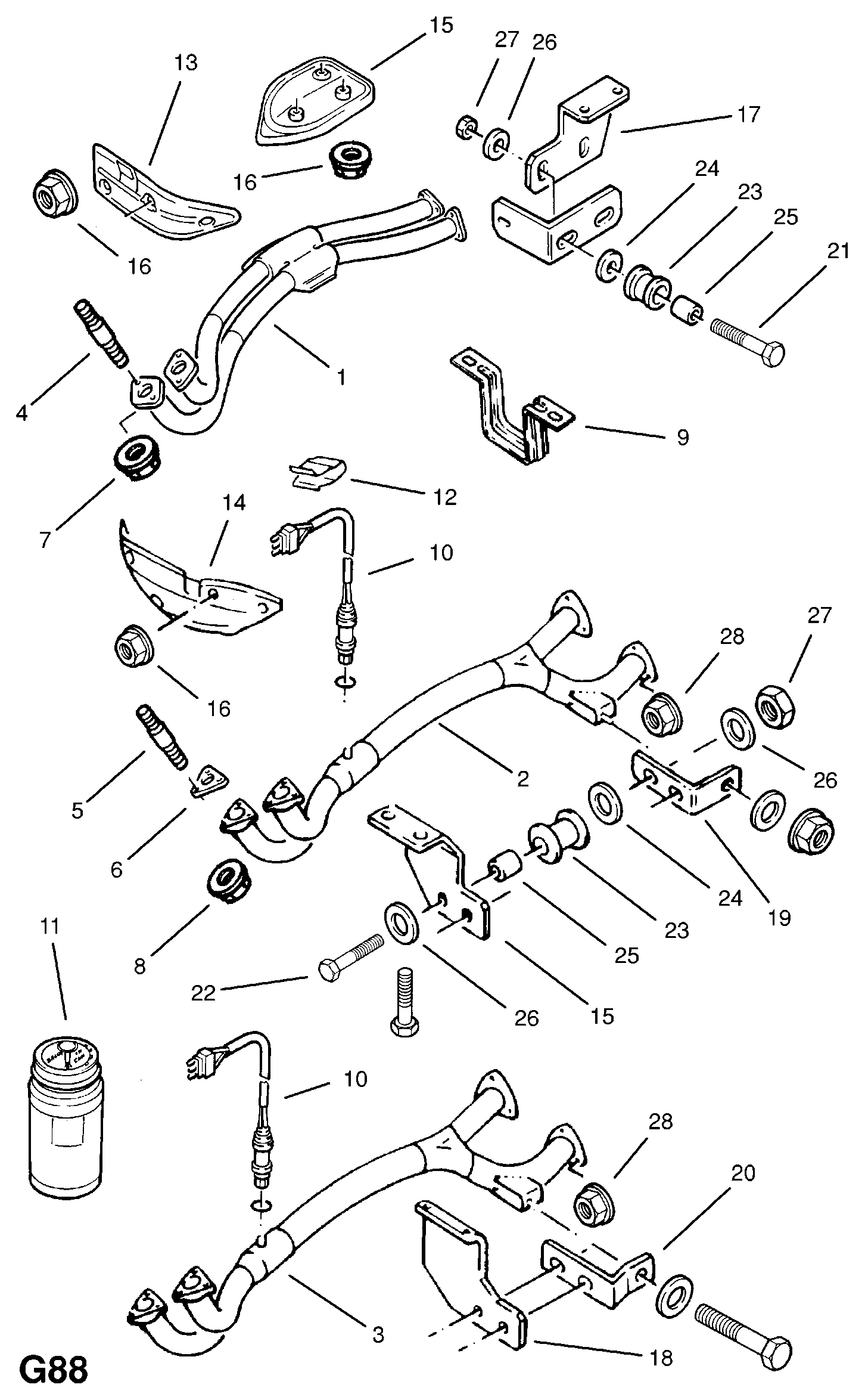 Opel 8 55 300 - Lambda andur www.parts5.com