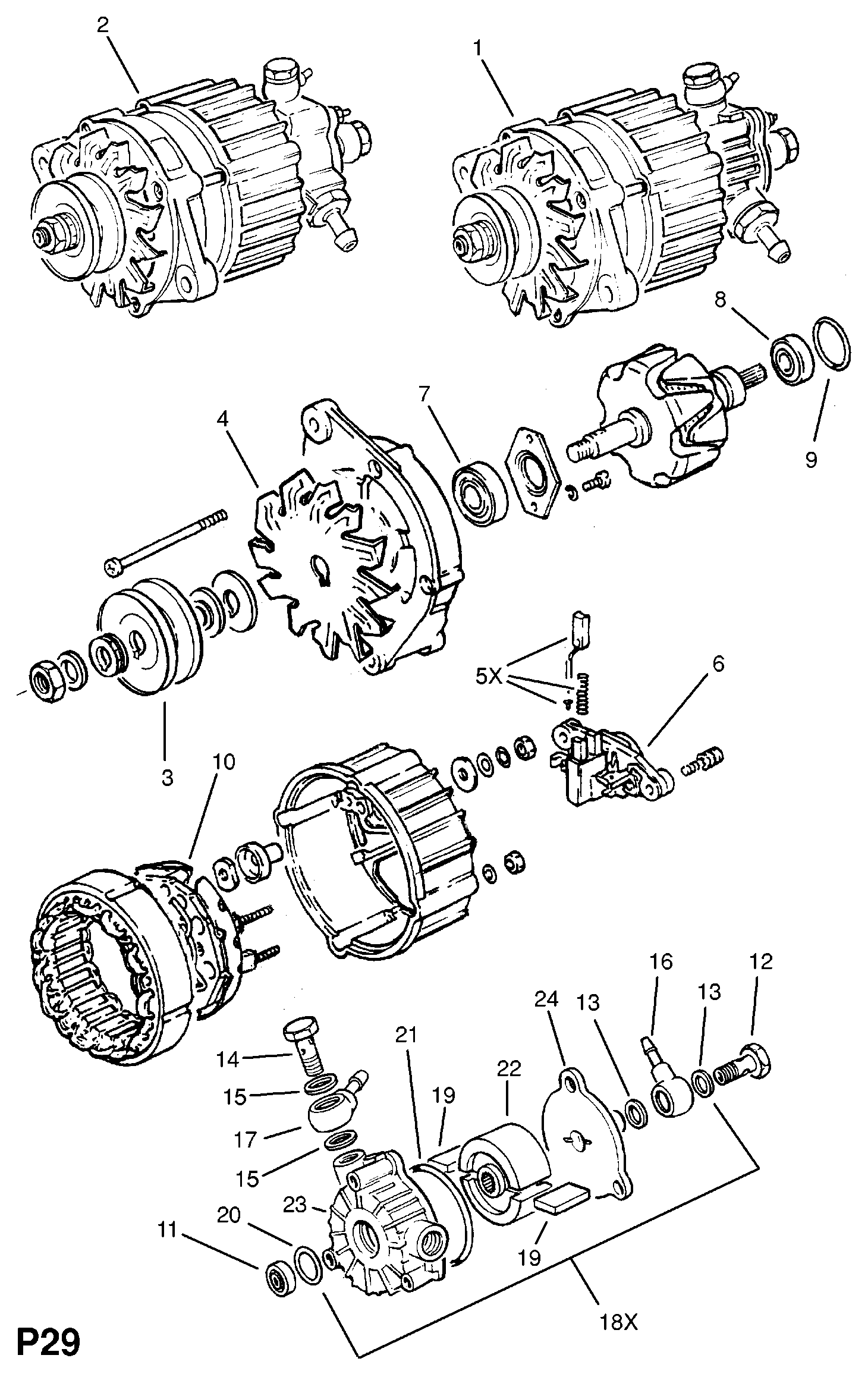 Opel 12 04 253 - Регулатор на генератор www.parts5.com