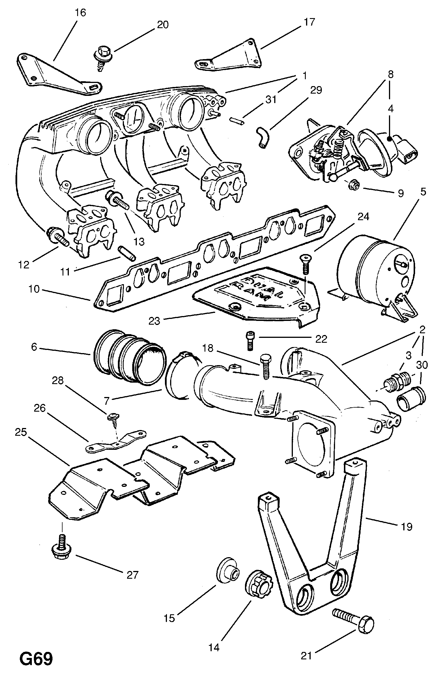 Opel 2000322 - Βίδα, σύστημα εξάτμισης www.parts5.com