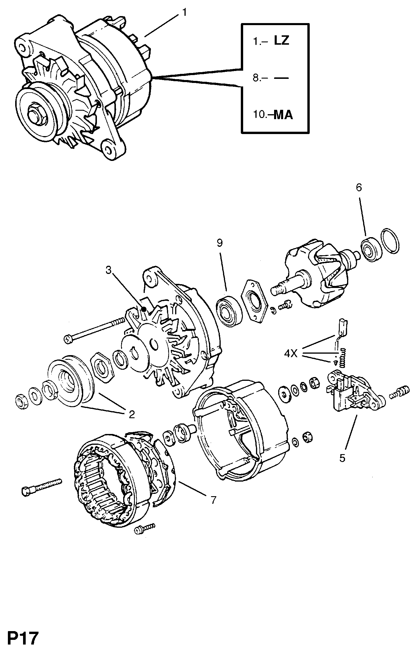 Opel 12 04 259 - Régulateur d'alternateur www.parts5.com