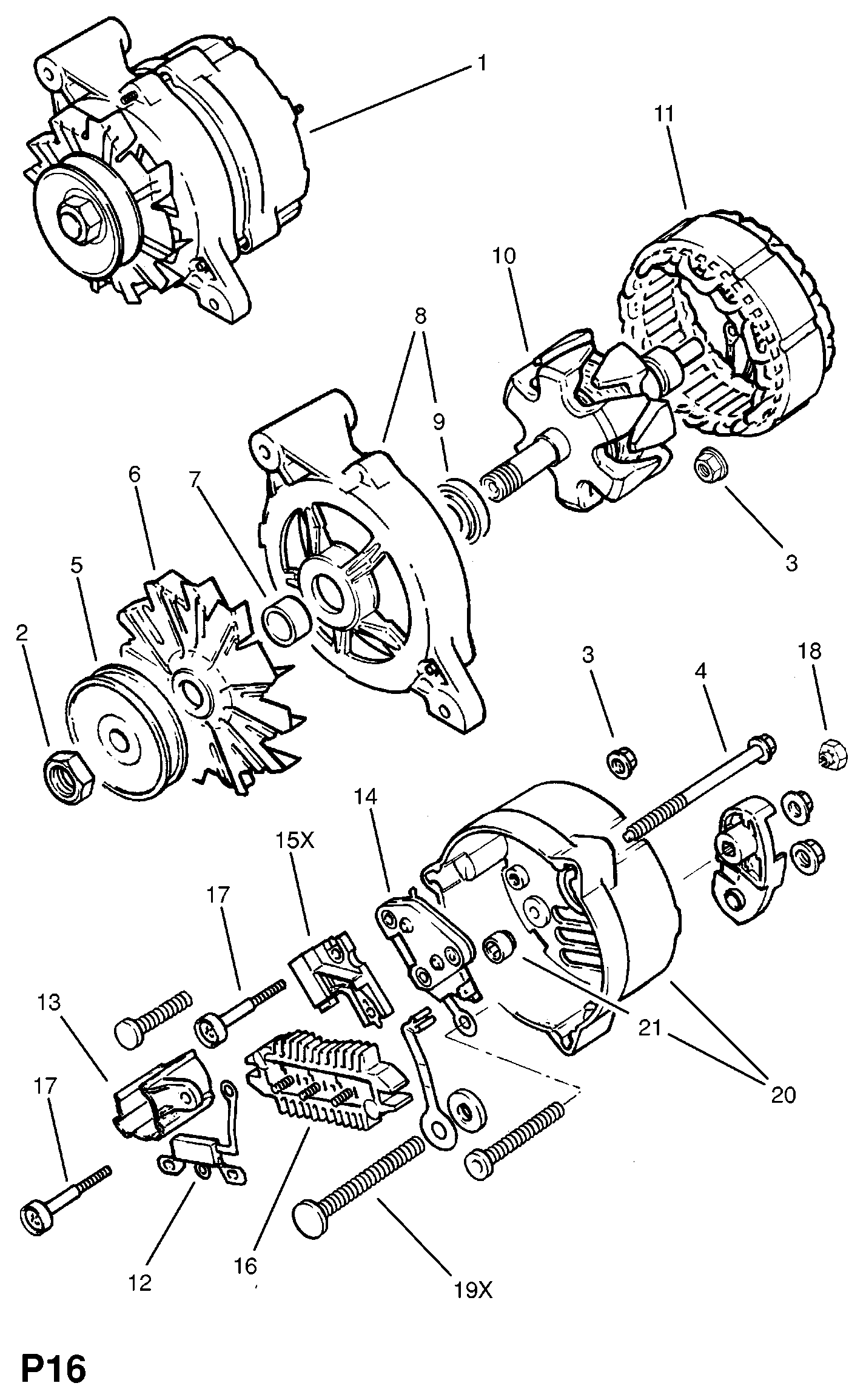 Vauxhall 12 04 121 - Alternator www.parts5.com