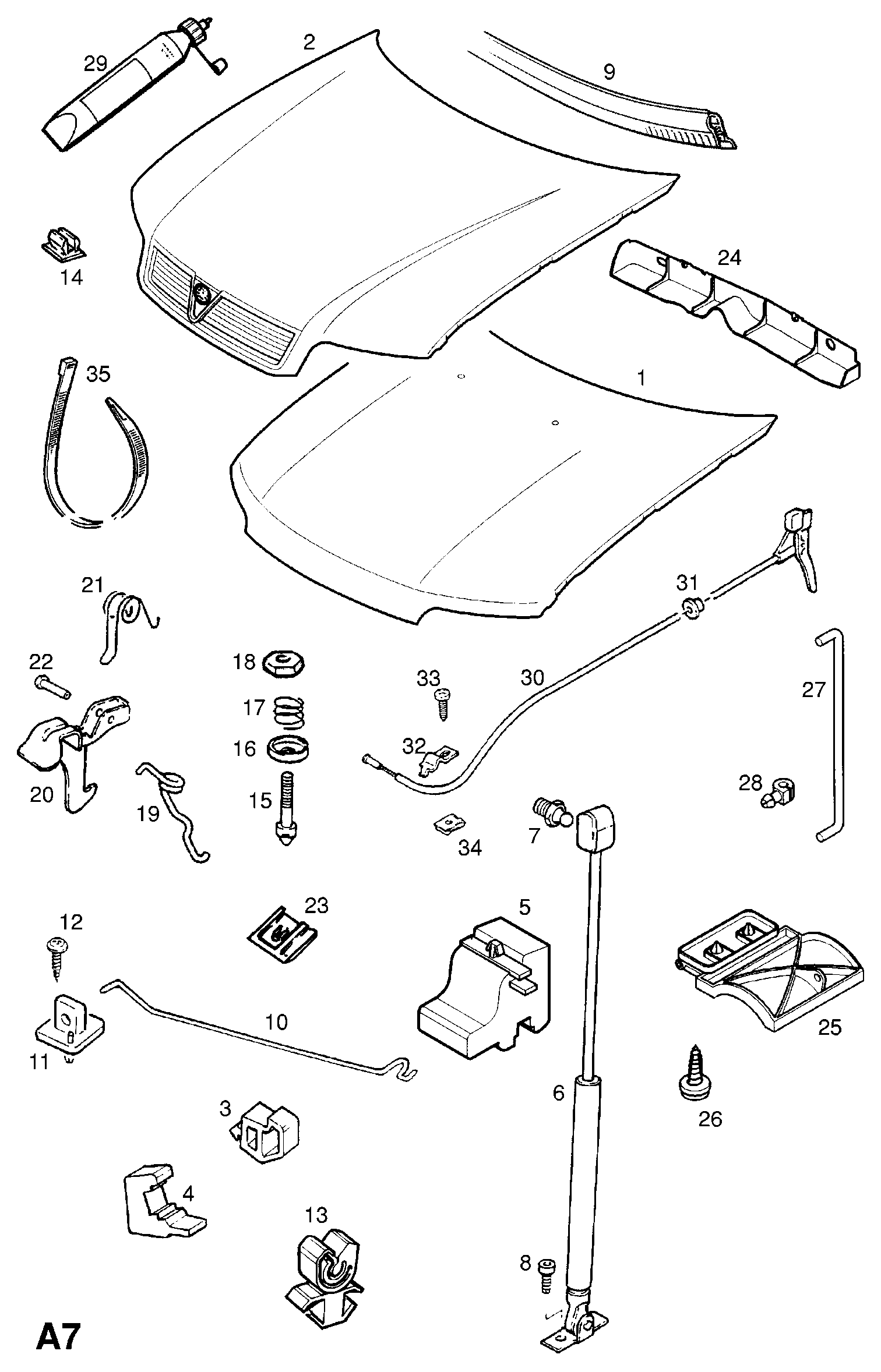 Vauxhall 1180403 - Sprężyna gazowa, pokrywa komory silnika www.parts5.com