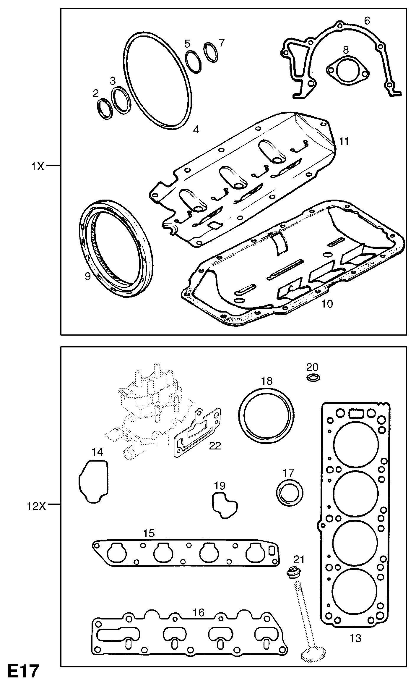 Opel 13 38 229 - Garnitura termostat www.parts5.com