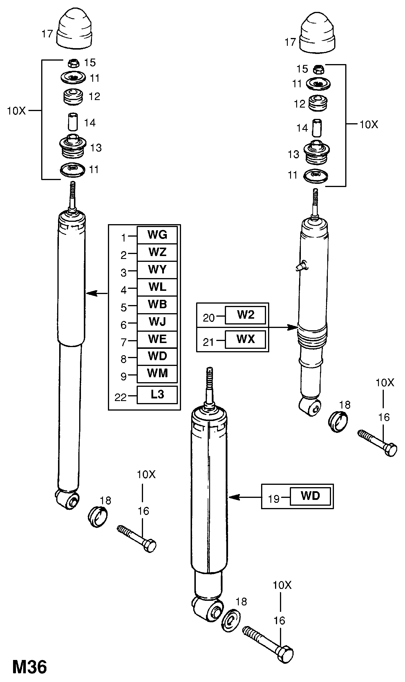 Opel 436163 - Amortizer www.parts5.com