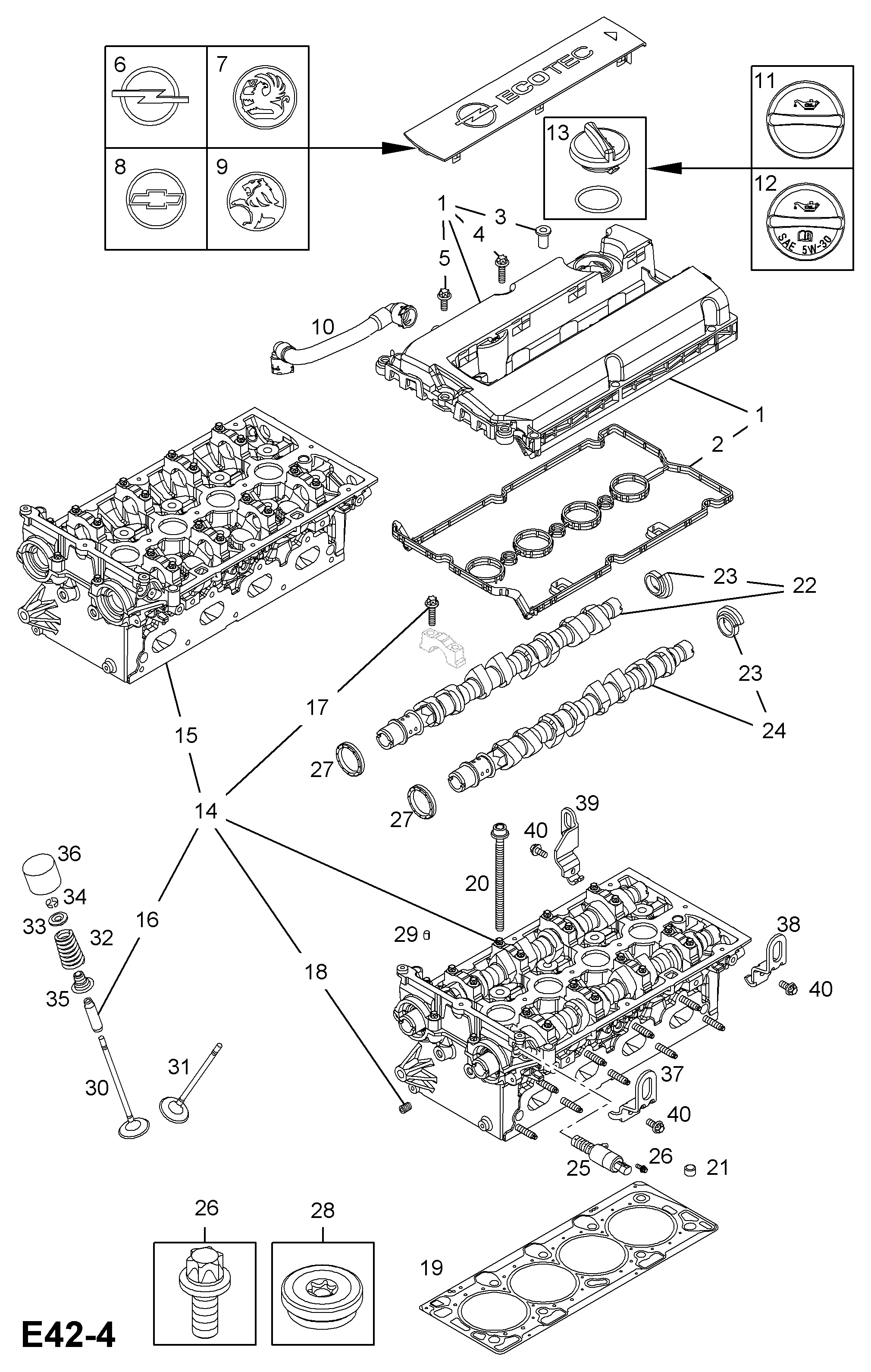 Vauxhall 62 35 597 - Razvodni ventil, podešavanje bregastog vratila www.parts5.com