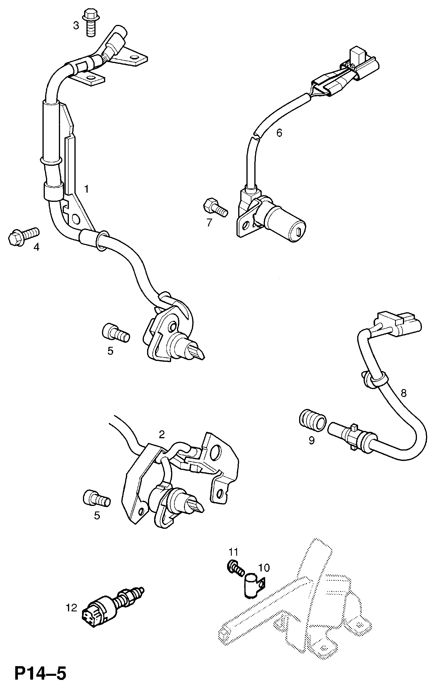 Chevrolet 1240554 - Bremslichtschalter www.parts5.com