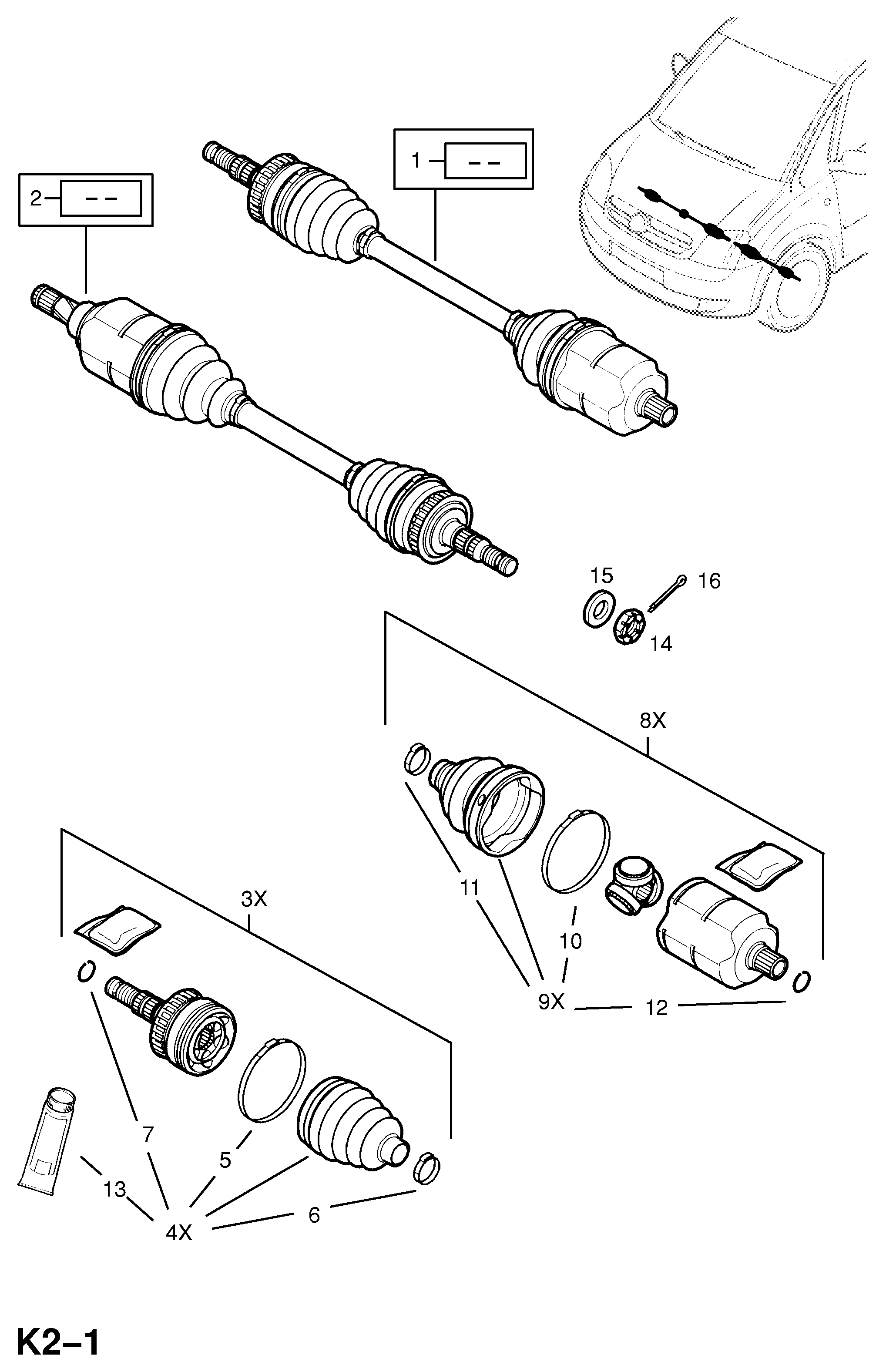 Opel 1603249 - Gumiharang, hajtótengely www.parts5.com