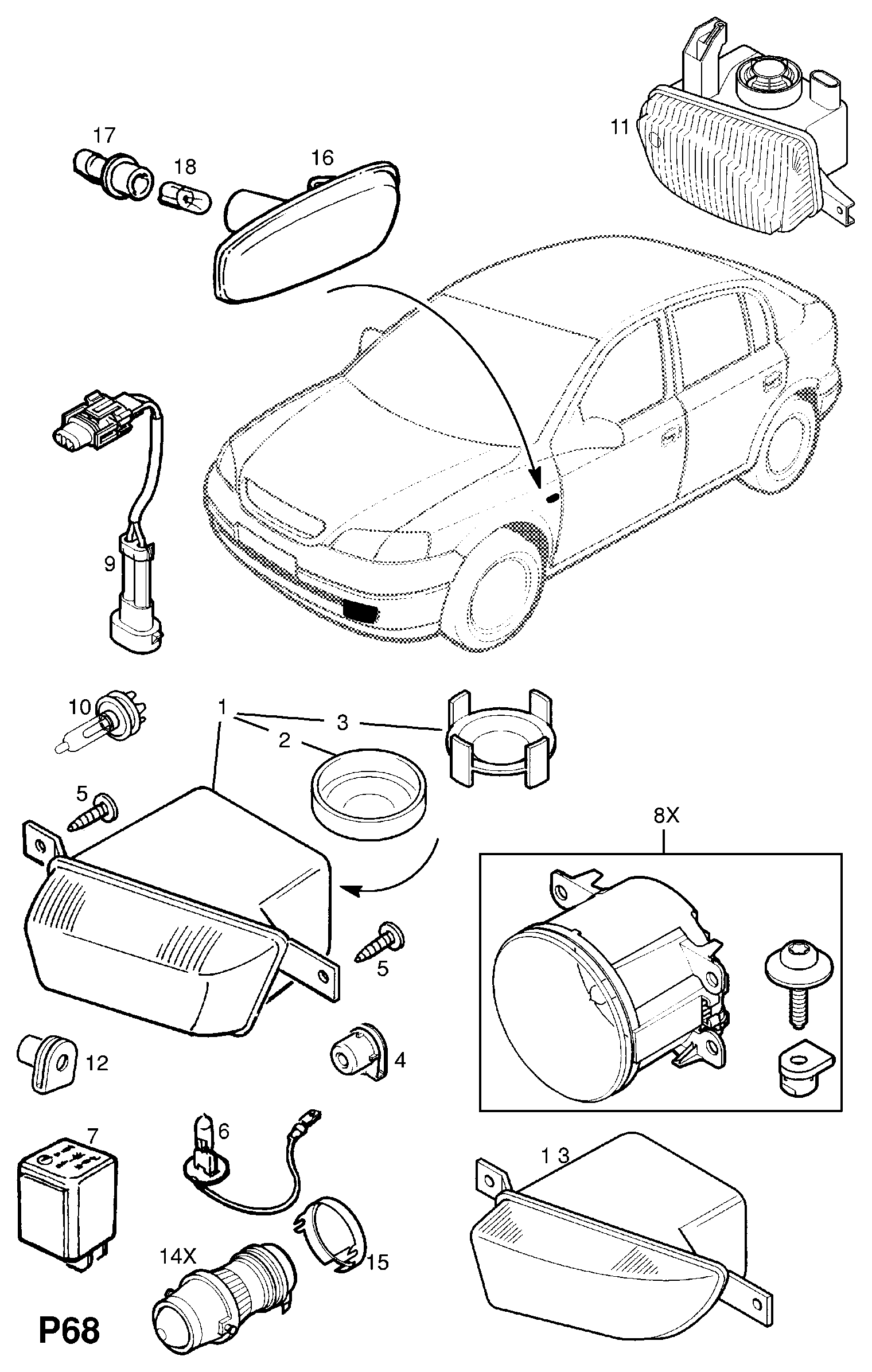 FORD 6710014 - Tamir seti, tekerlek fren silindiri www.parts5.com