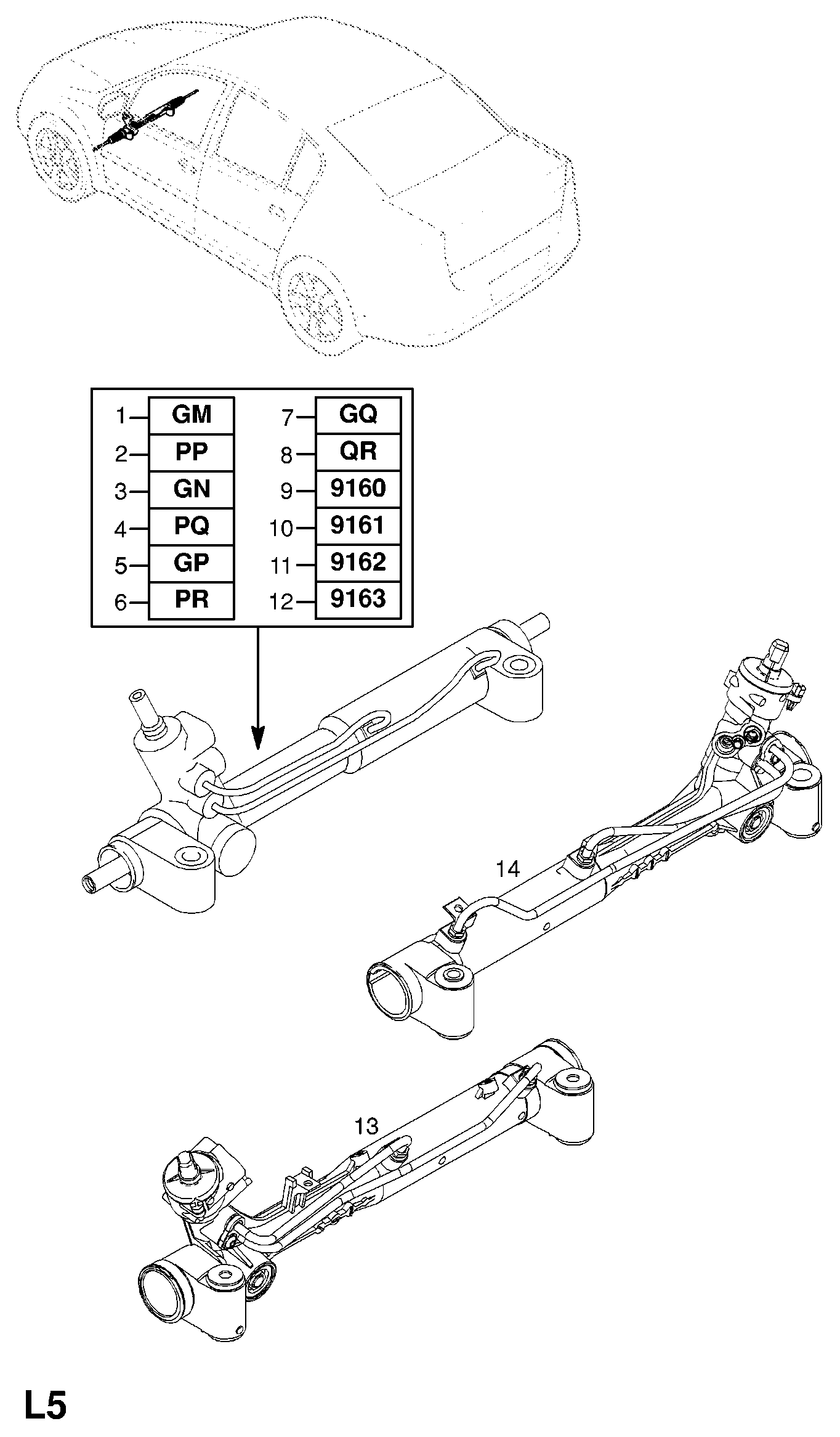 Opel 5900223 - Caseta directie www.parts5.com