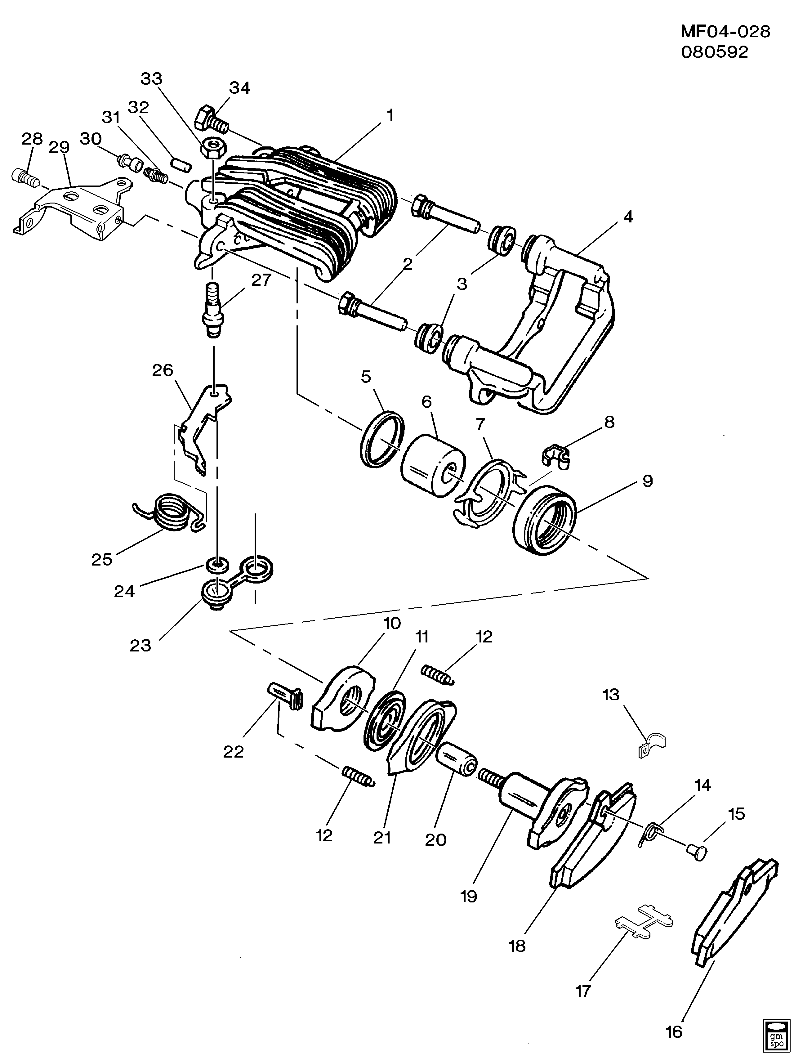 Pontiac 18021875 - Set placute frana,frana disc www.parts5.com