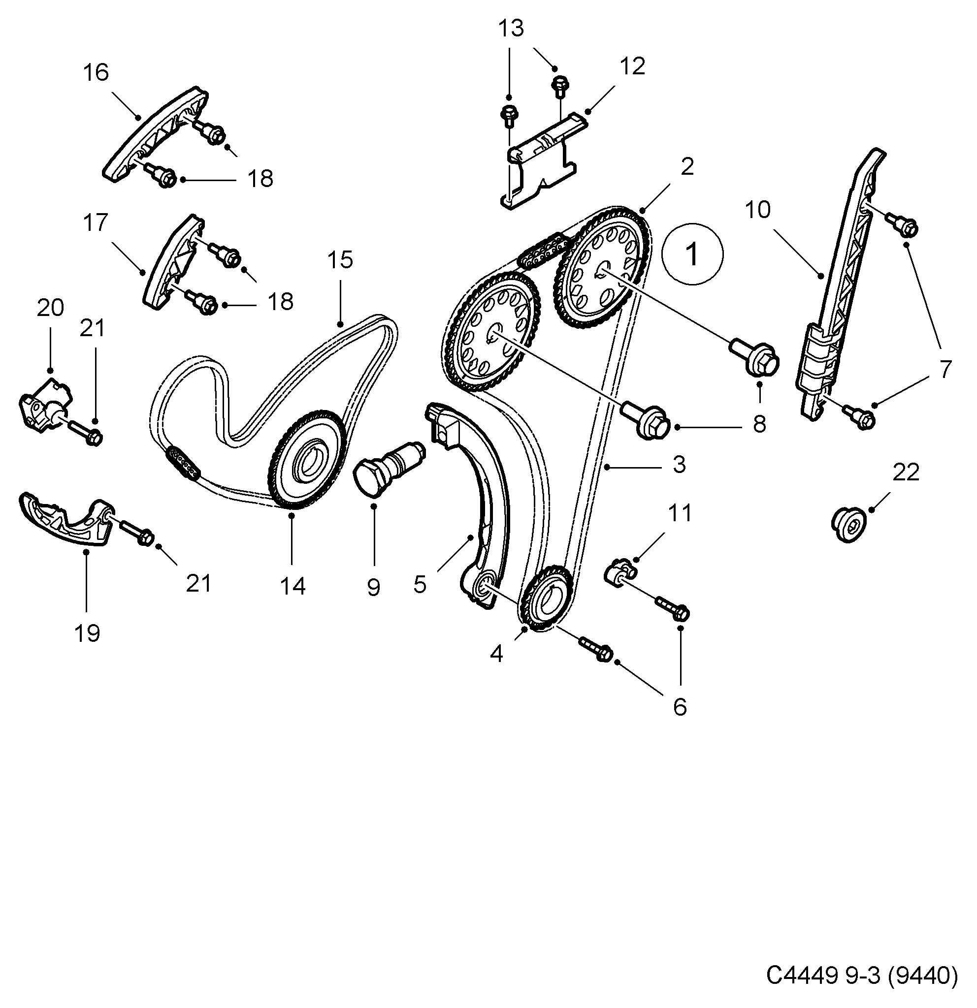 BUICK (SGM) 90537336 - Guides, timing chain parts5.com