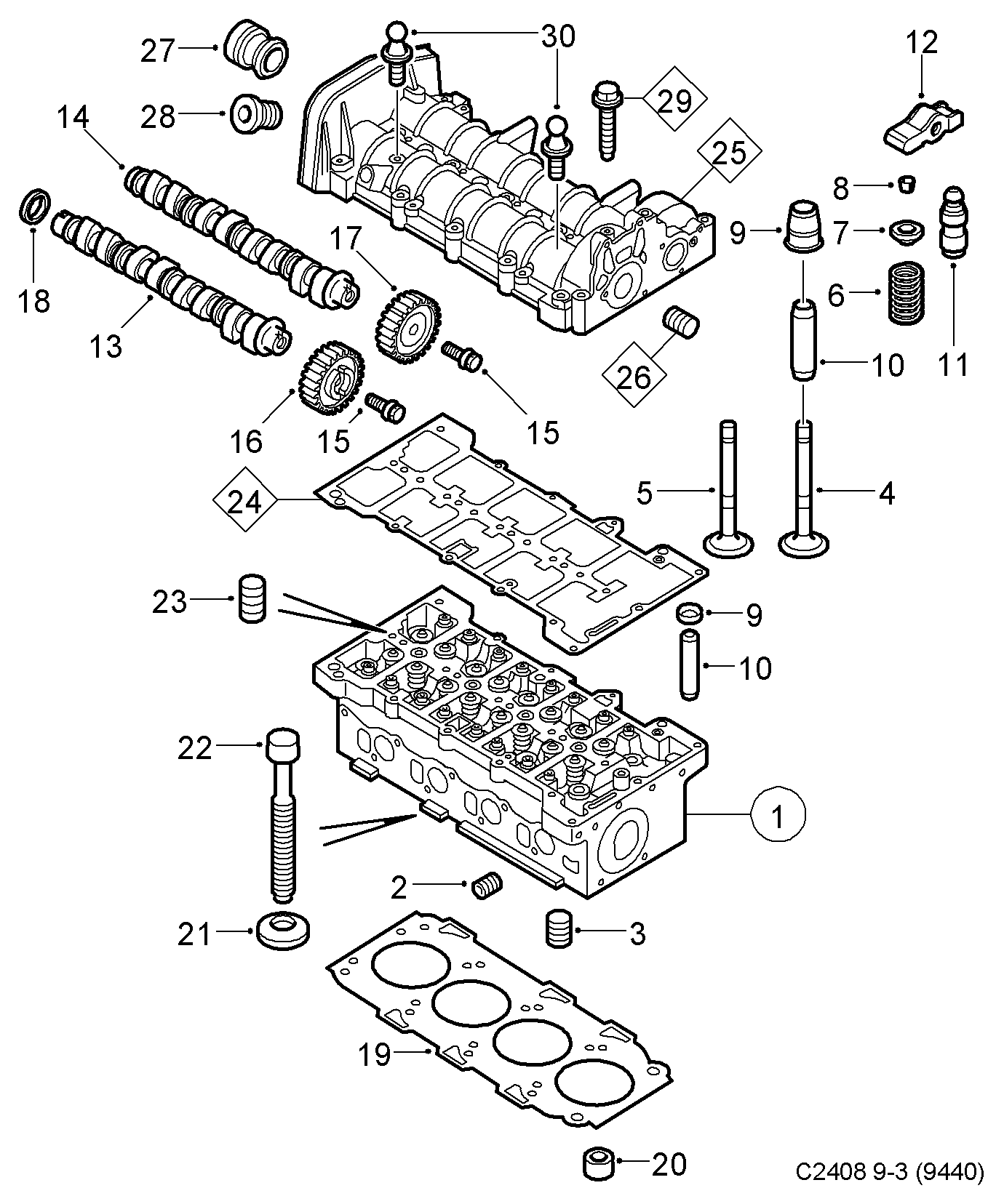 SAAB 93 177 316 - Tappet / Rocker parts5.com