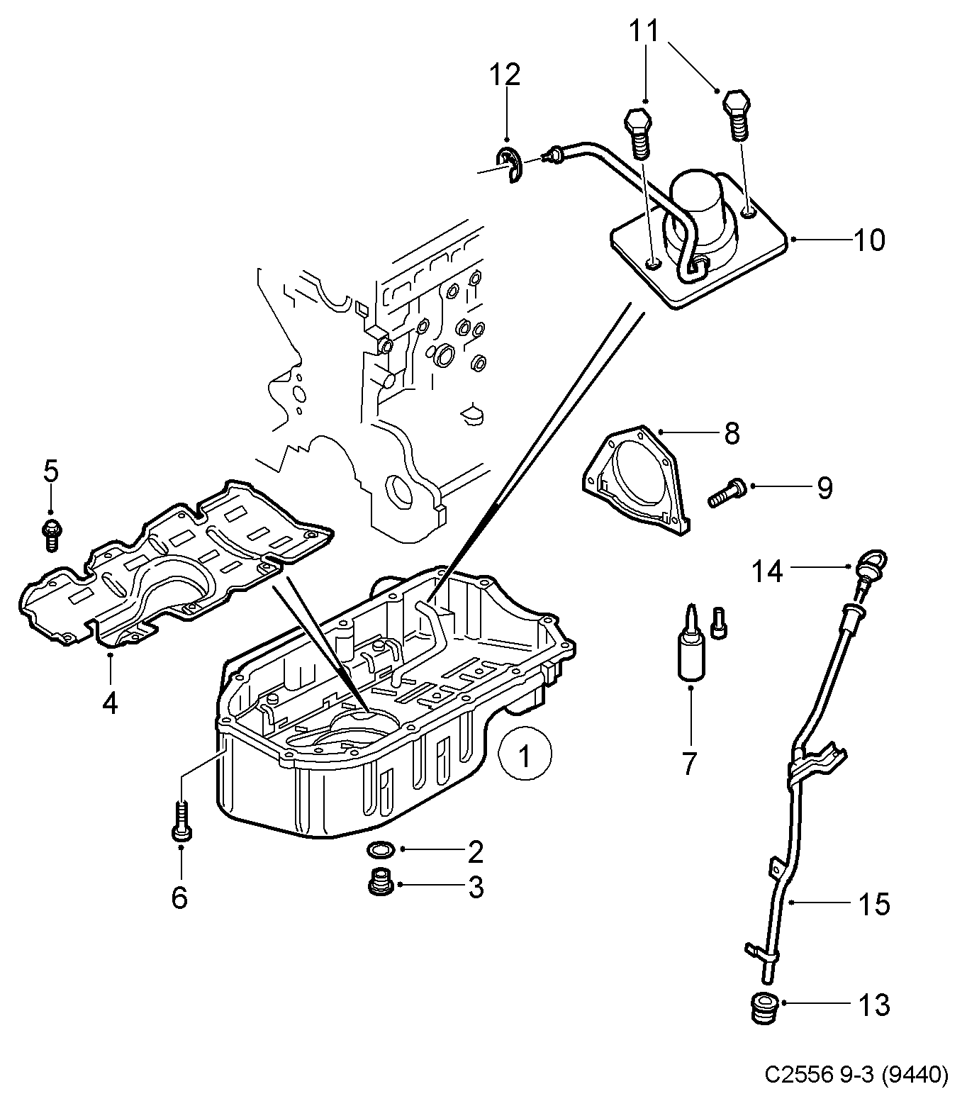 SAAB 93 183 670 - Zaptivni prsten, čep za ispuštanje ulja www.parts5.com