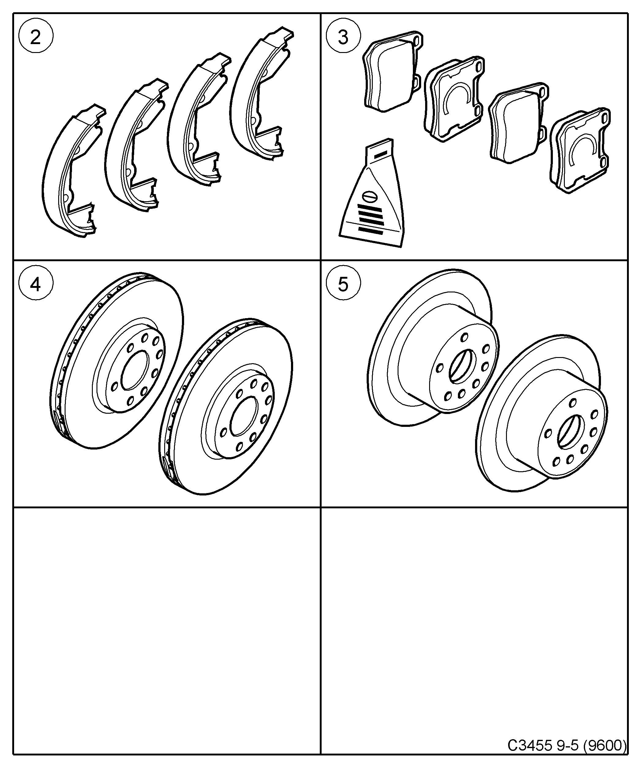 SAAB 93194192 - Brake Pad Set, disc brake parts5.com