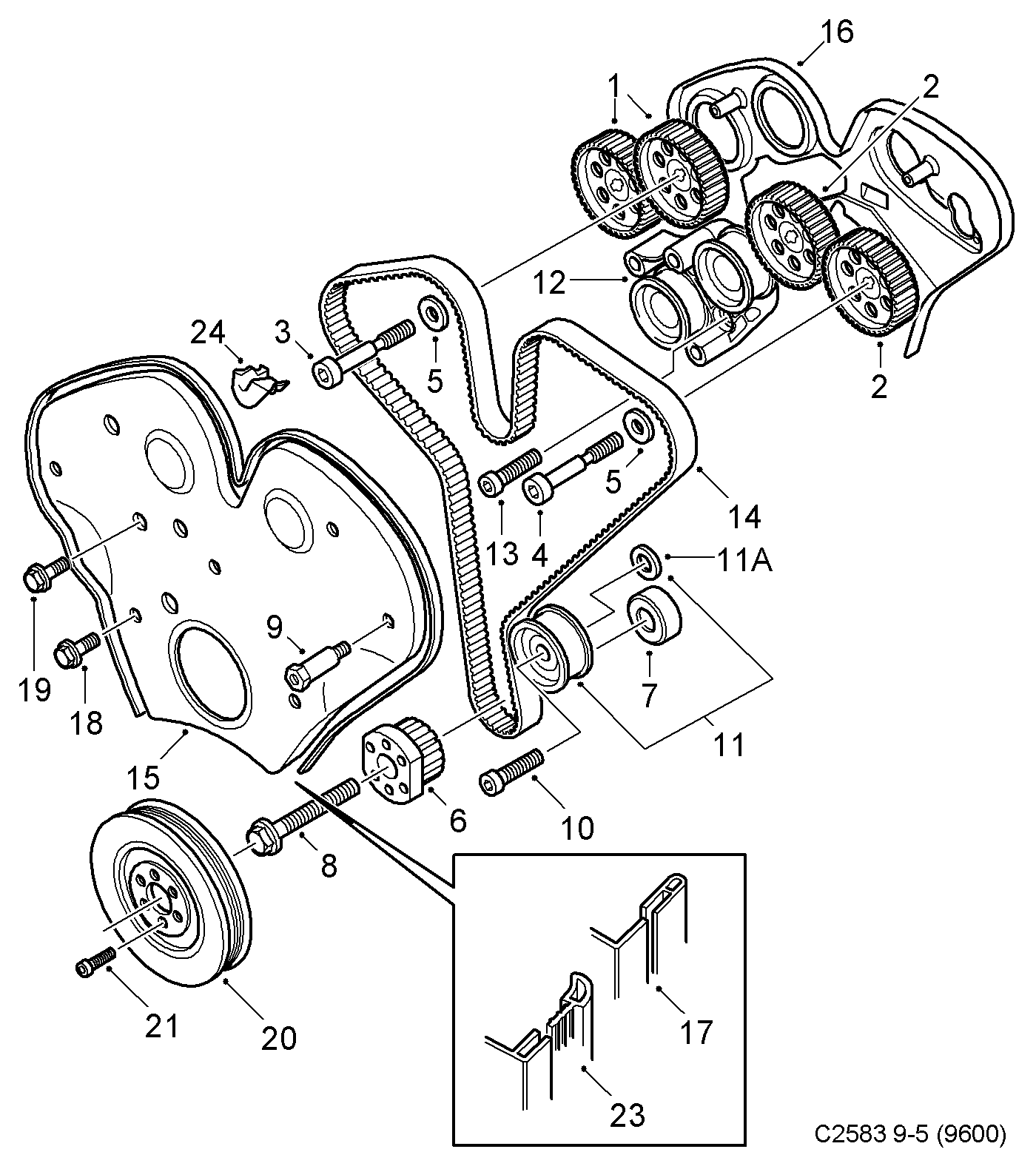 Vauxhall 90543739 - Rola ghidare / conducere, curea distributie www.parts5.com