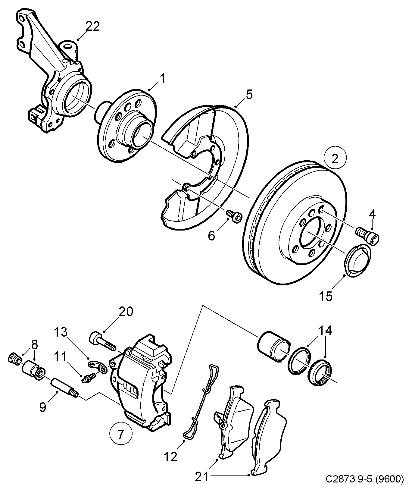 SAAB 4838967 - Étrier de frein www.parts5.com