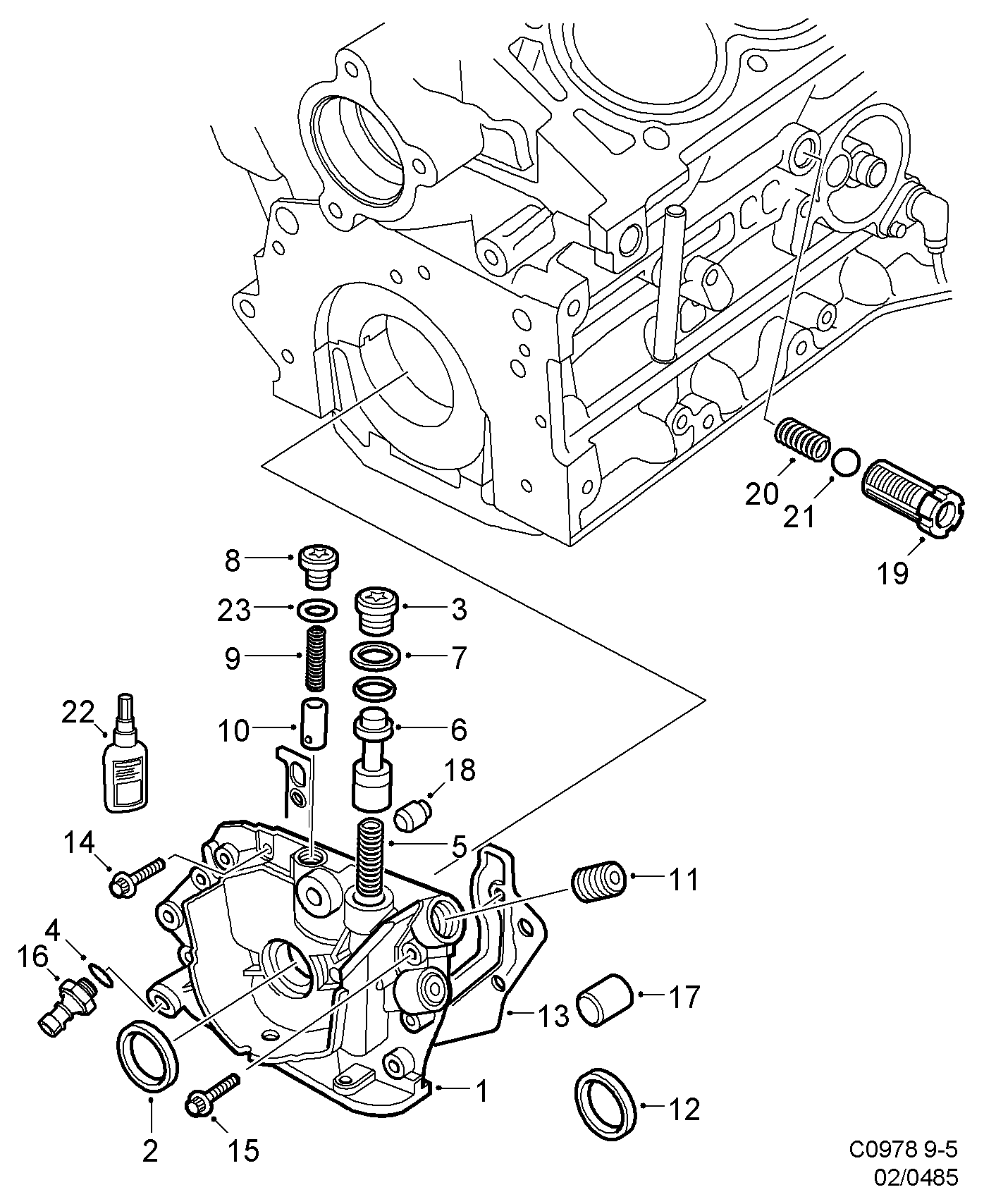 SAAB 5962816 - Czujnik, ciśnienie oleju www.parts5.com