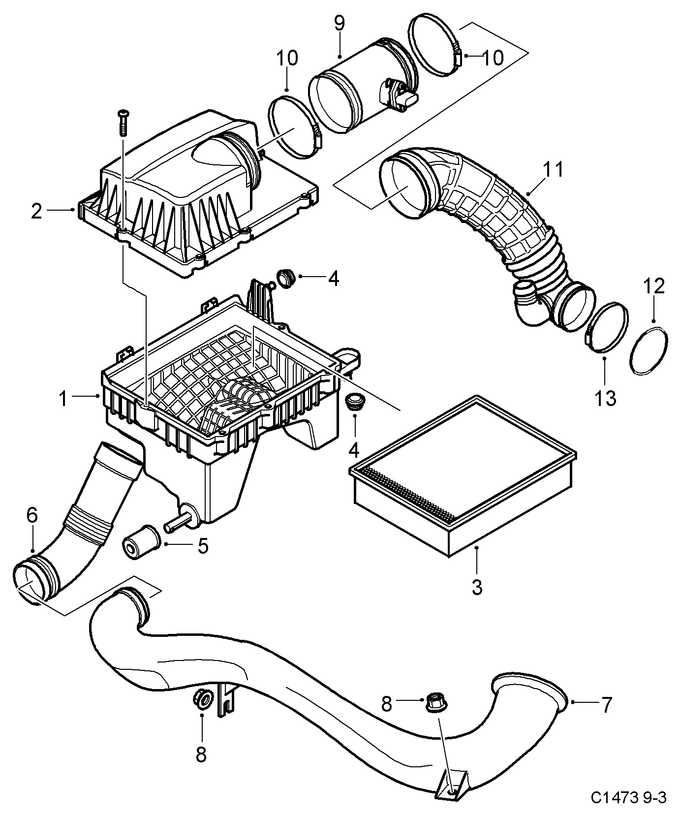 Vauxhall 24437503 - Medidor de la masa de aire www.parts5.com