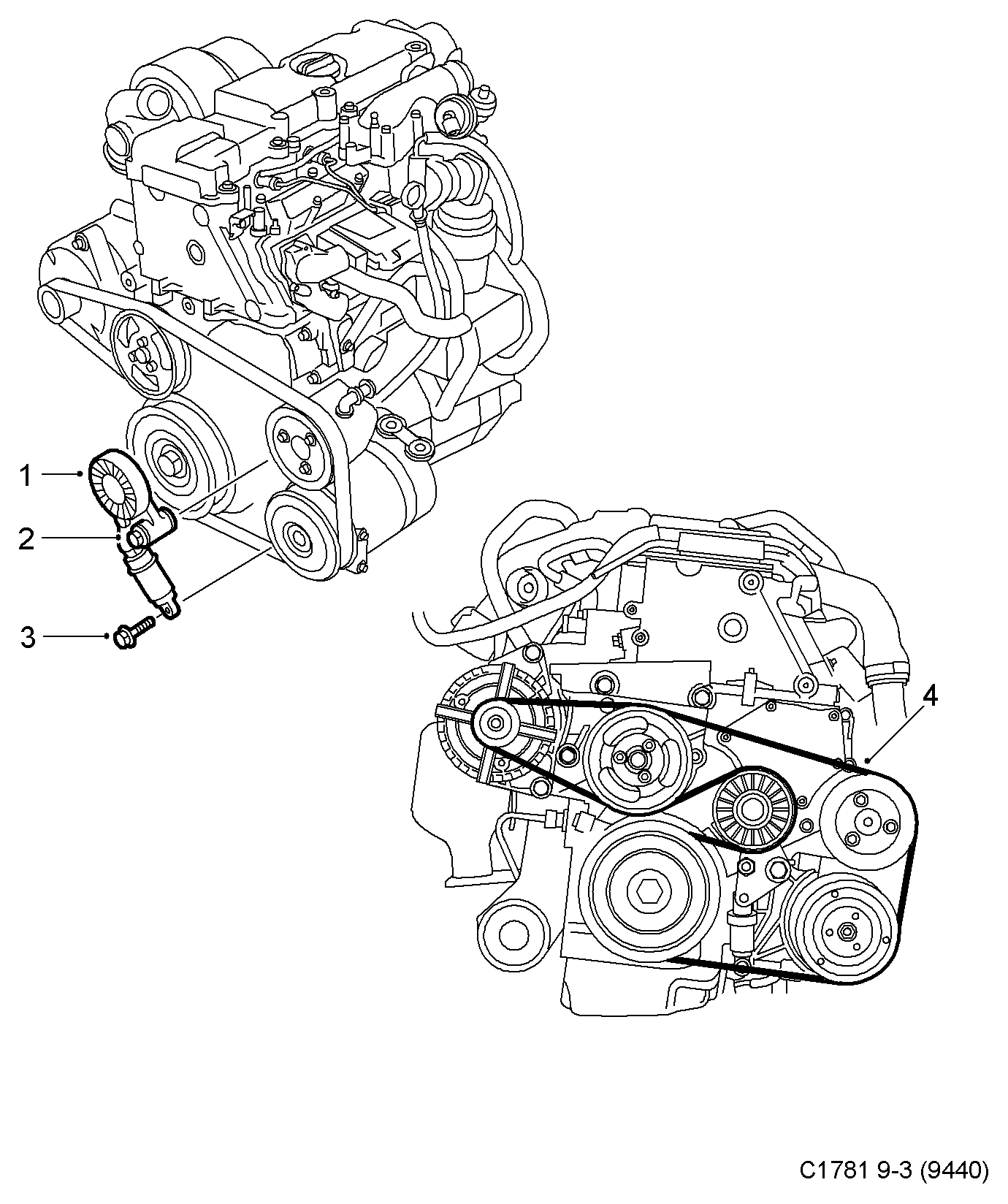 SAAB 24452030 - Поликлиновой ремень www.parts5.com