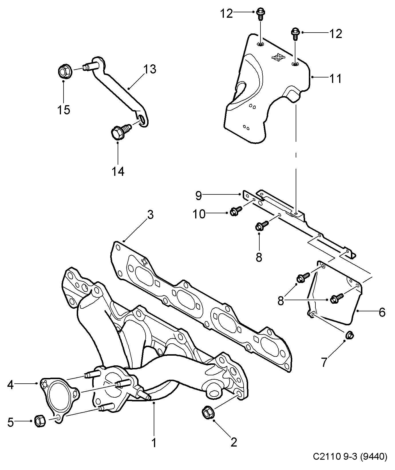 SAAB 12795154 - Nut, exhaust manifold parts5.com