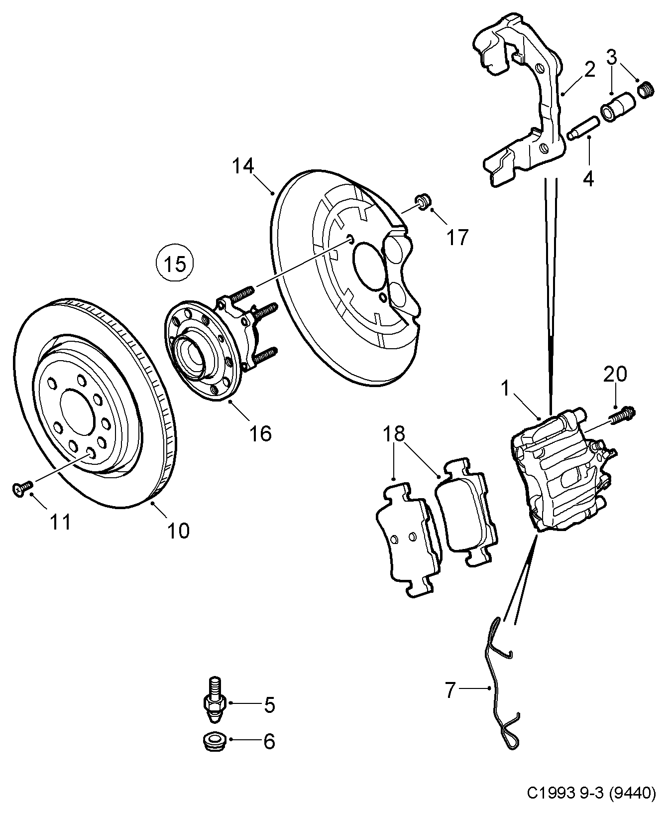 Alfa Romeo 93183140 - Комплект спирачно феродо, дискови спирачки www.parts5.com