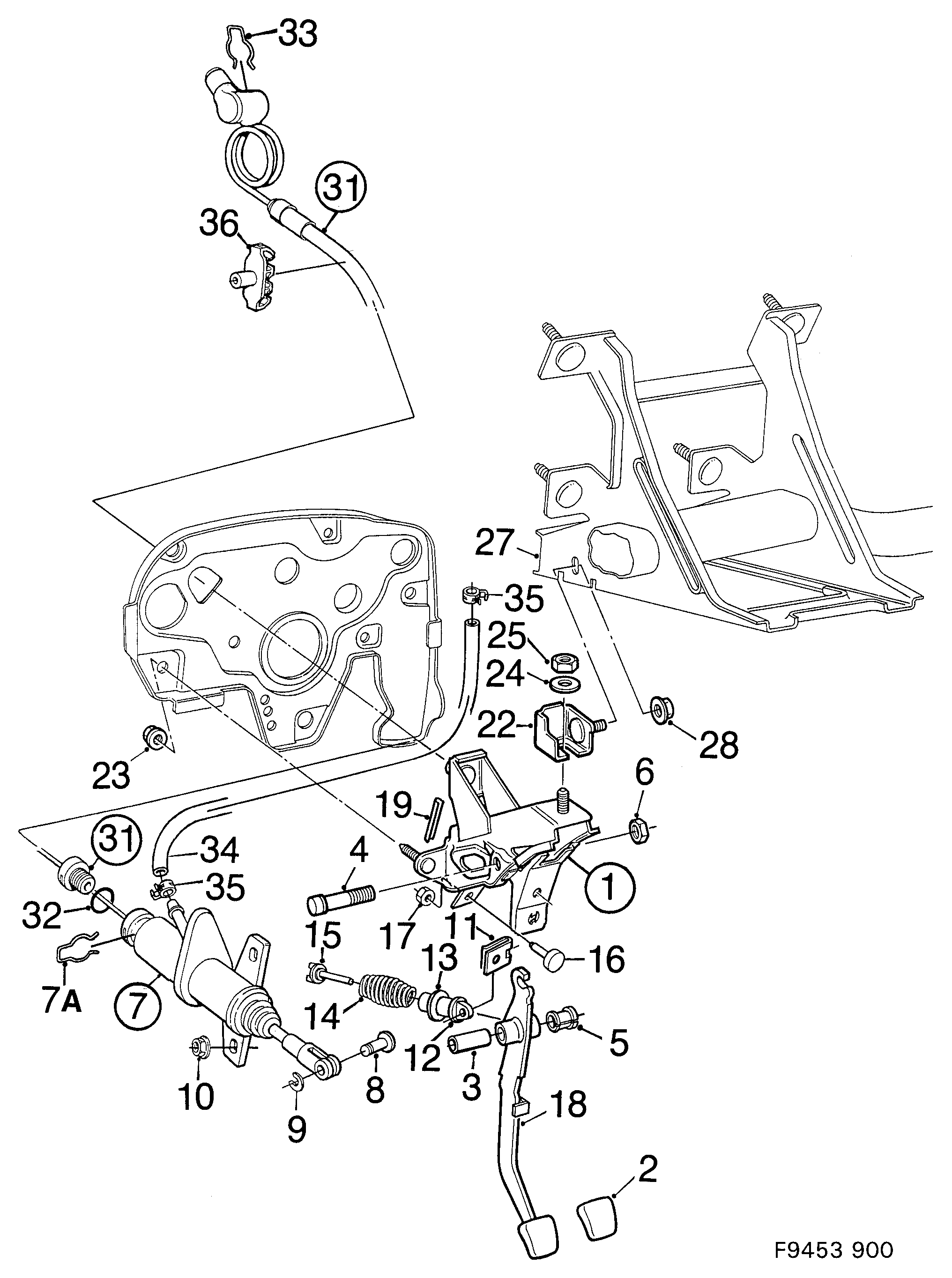 SAAB 4626172 - Master Cylinder, clutch parts5.com