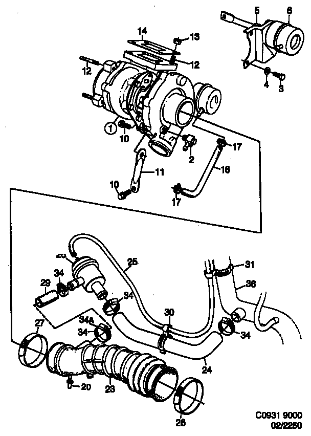 SAAB 9113937 - Tesnenie prívodu turbíny www.parts5.com