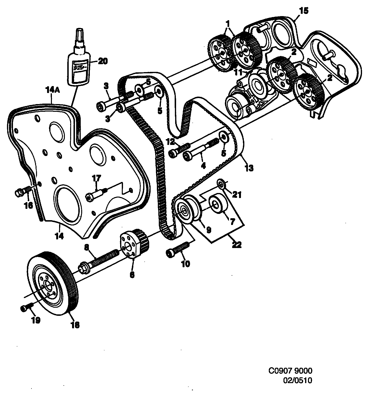 SAAB 47 70 558 - Rola ghidare / conducere, curea distributie www.parts5.com