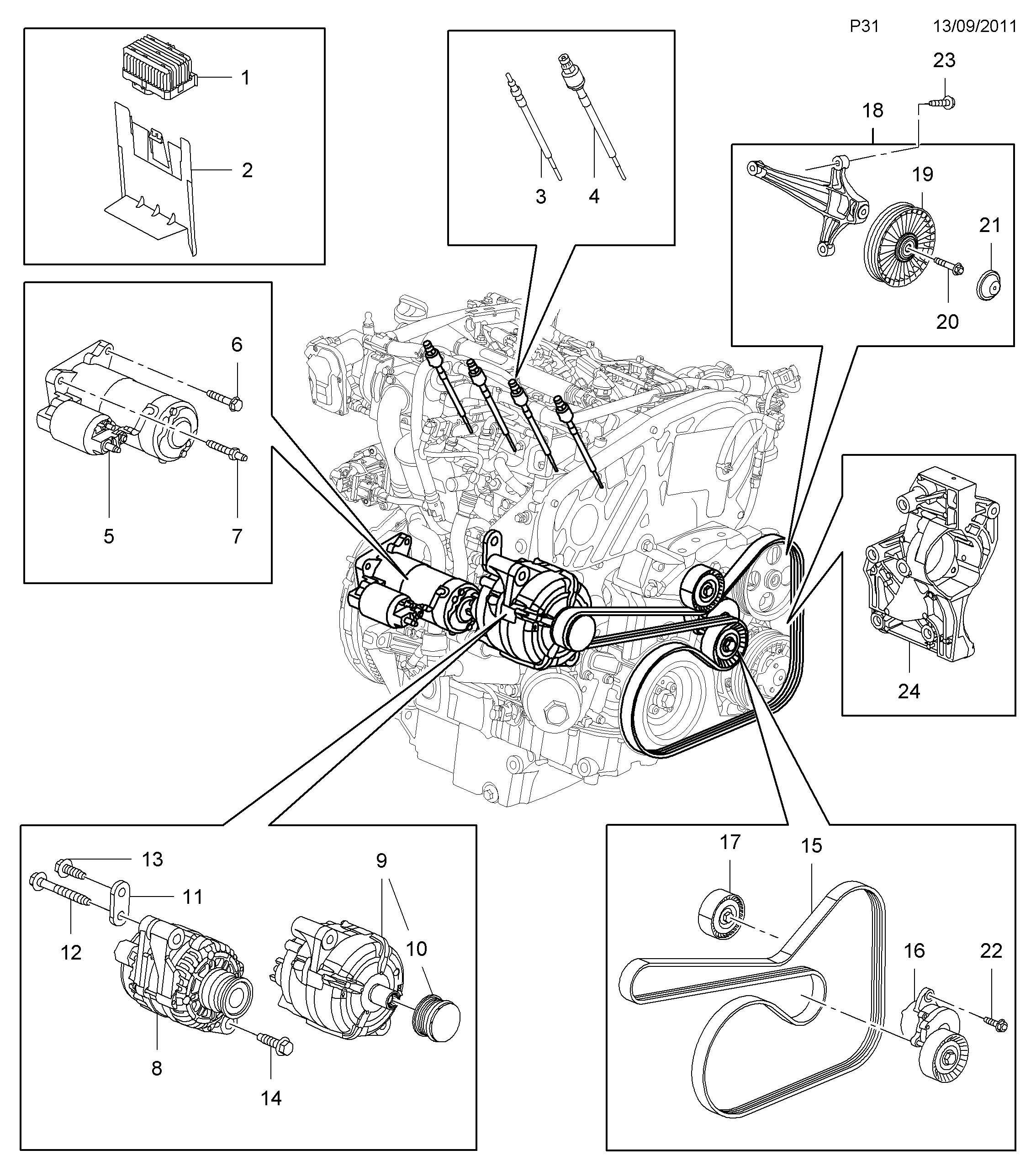 Vauxhall 12 37 233 - Riadiaca jednotka času żeravenia www.parts5.com