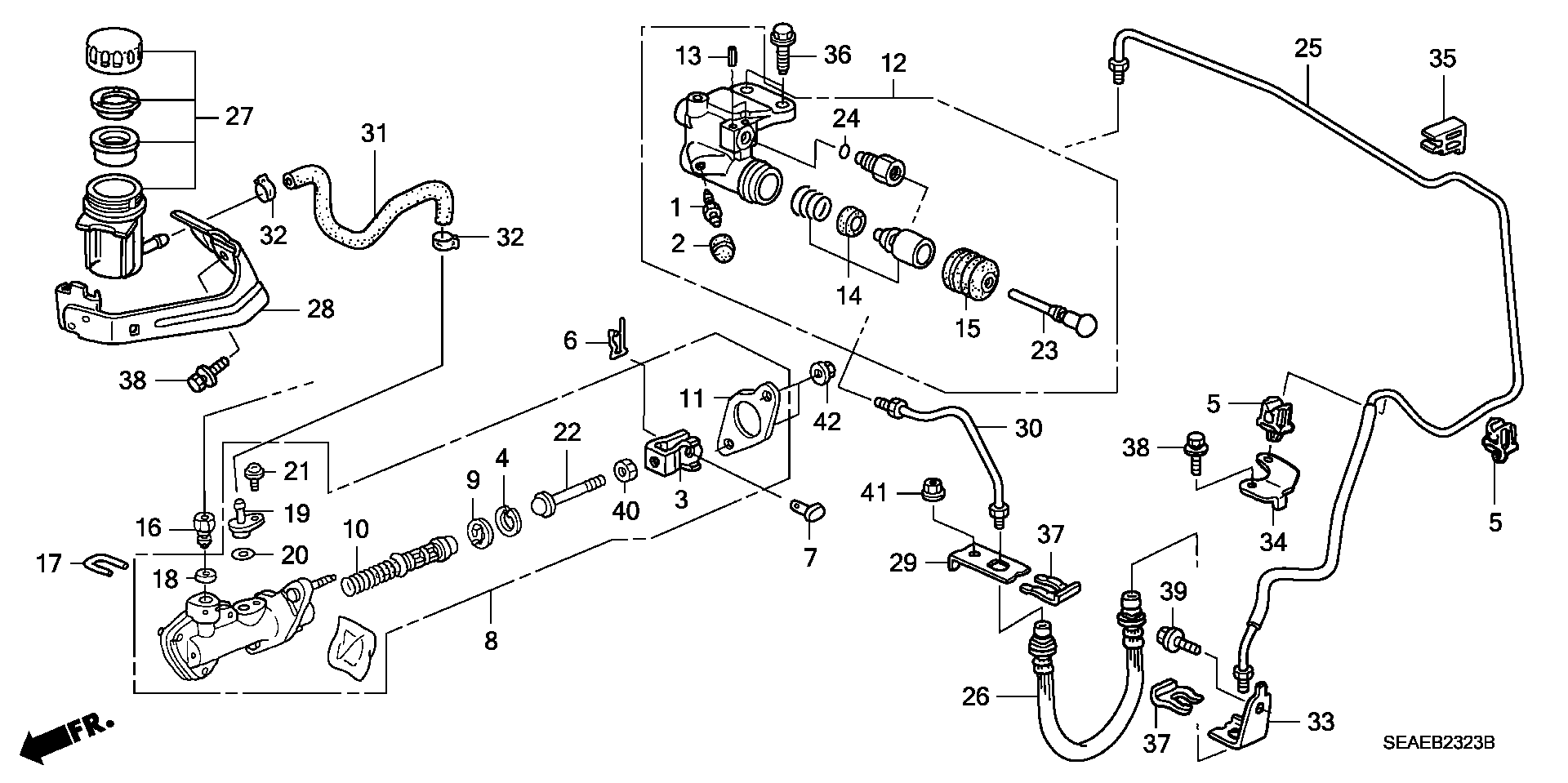 Honda 46920-S7A-A03 - Главный цилиндр, система сцепления www.parts5.com