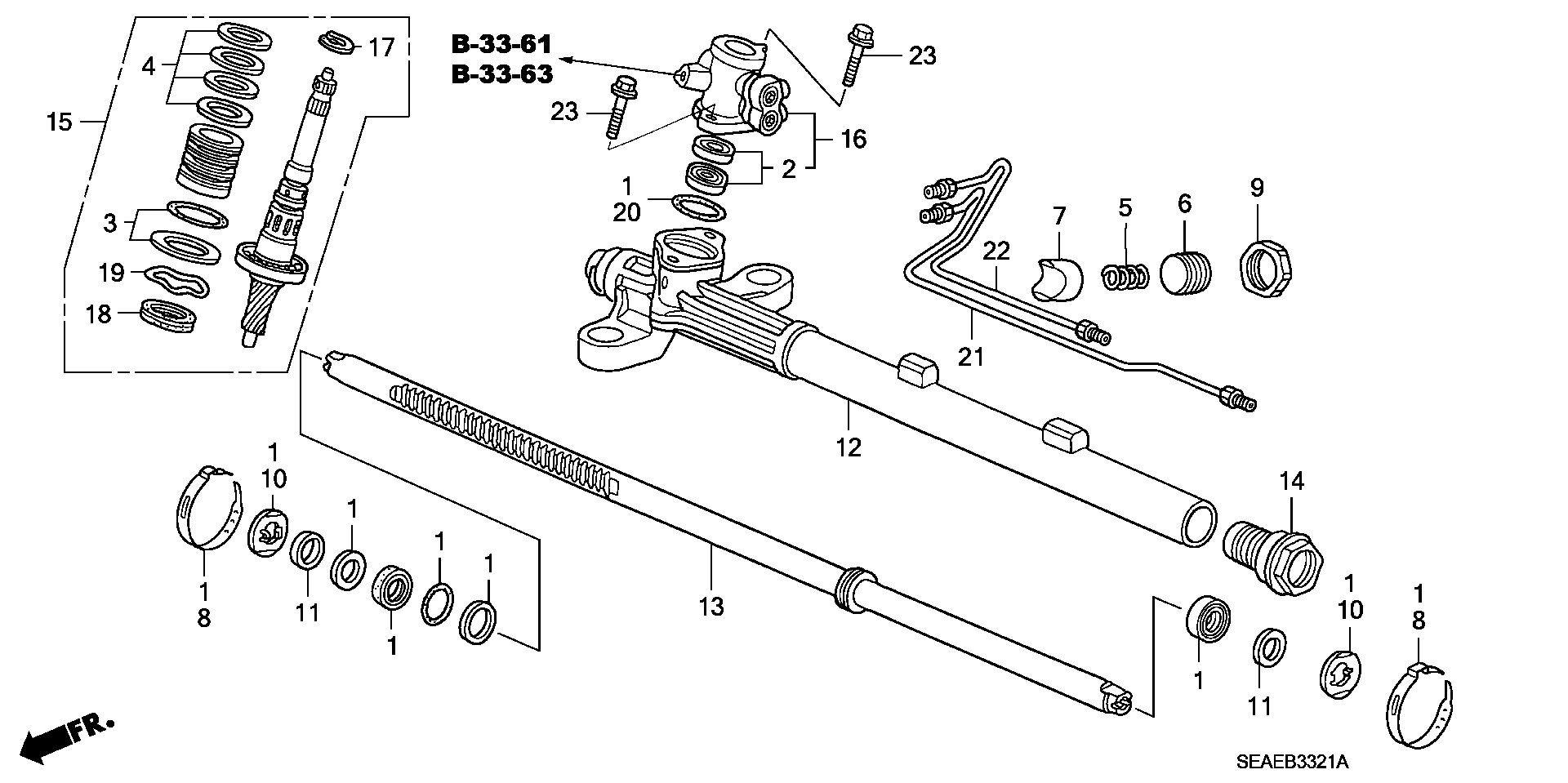 Honda 06534-S84-A01 - Repair Kit, inner tie rod www.parts5.com