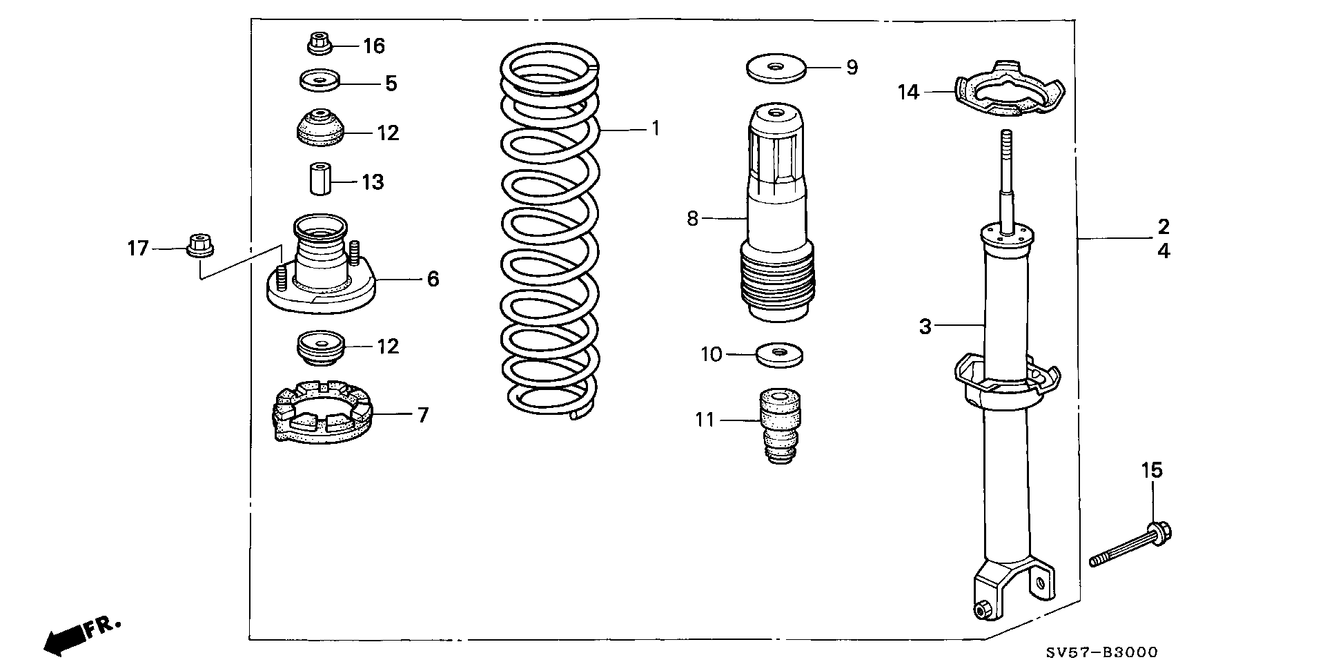 Honda 52728SM1A02 - Šolja amortizera www.parts5.com