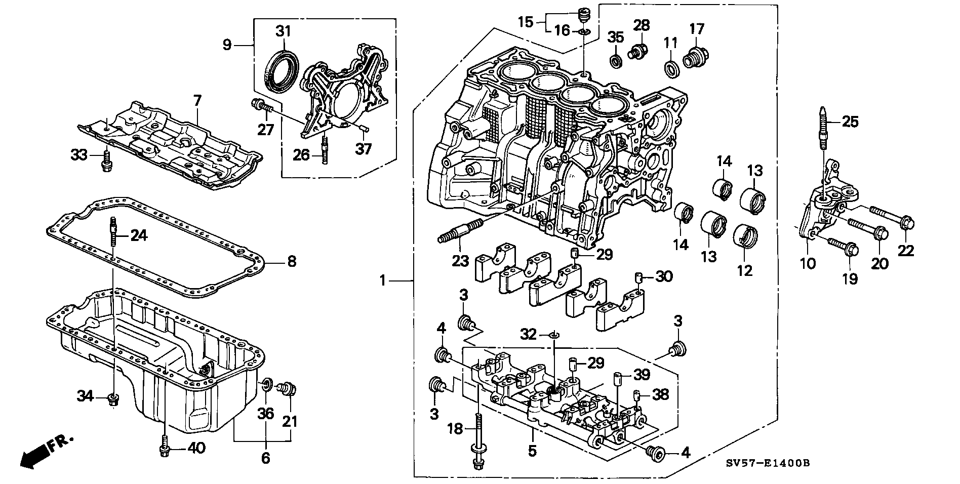 Honda 91214PR4A01 - Simering, arbore cotit www.parts5.com